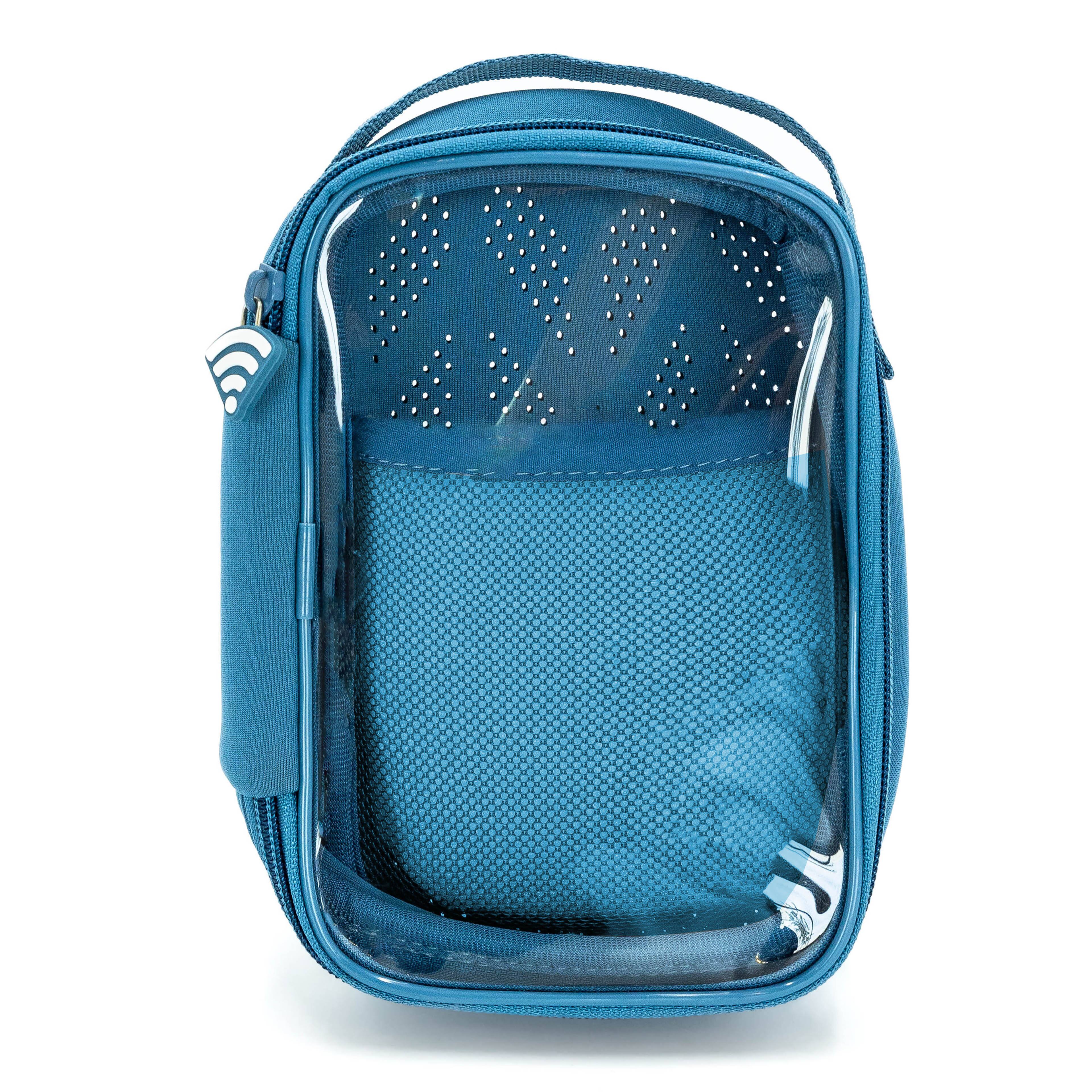 MYTAGALONGS Small Perforated Chevron Clarity Tech Case