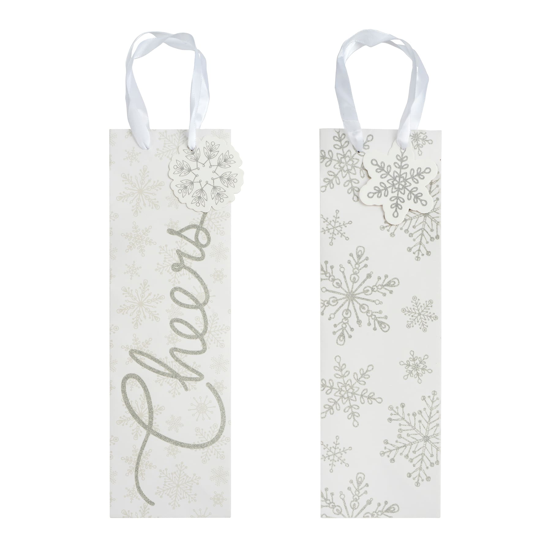 Cheers &#x26; Snowflakes Wine Bags, 2ct. by Celebrate It&#x2122; Christmas