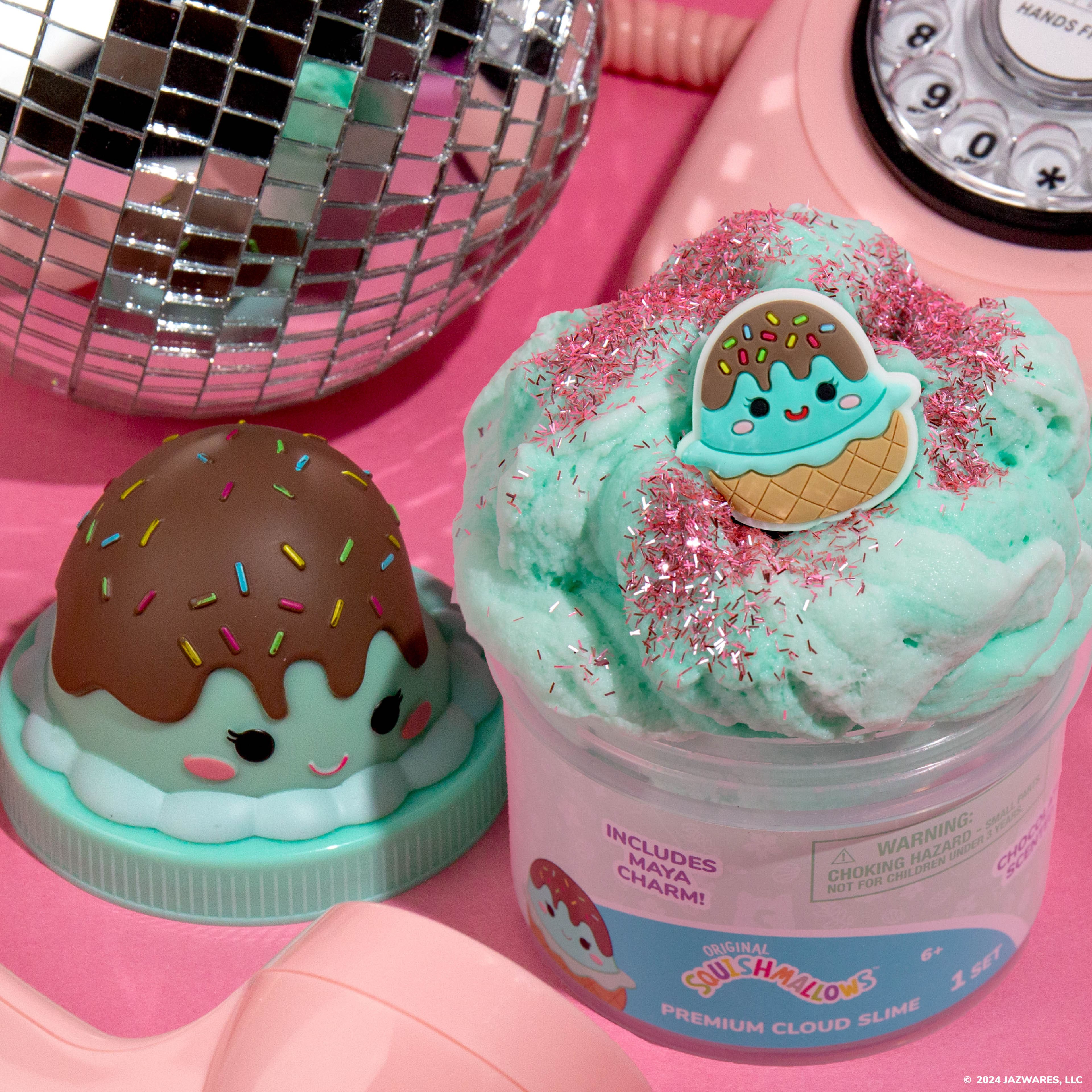 Original Squishmallows&#x2122; Maya the Mint Ice Cream Chocolate Scented Premium Cloud Slime