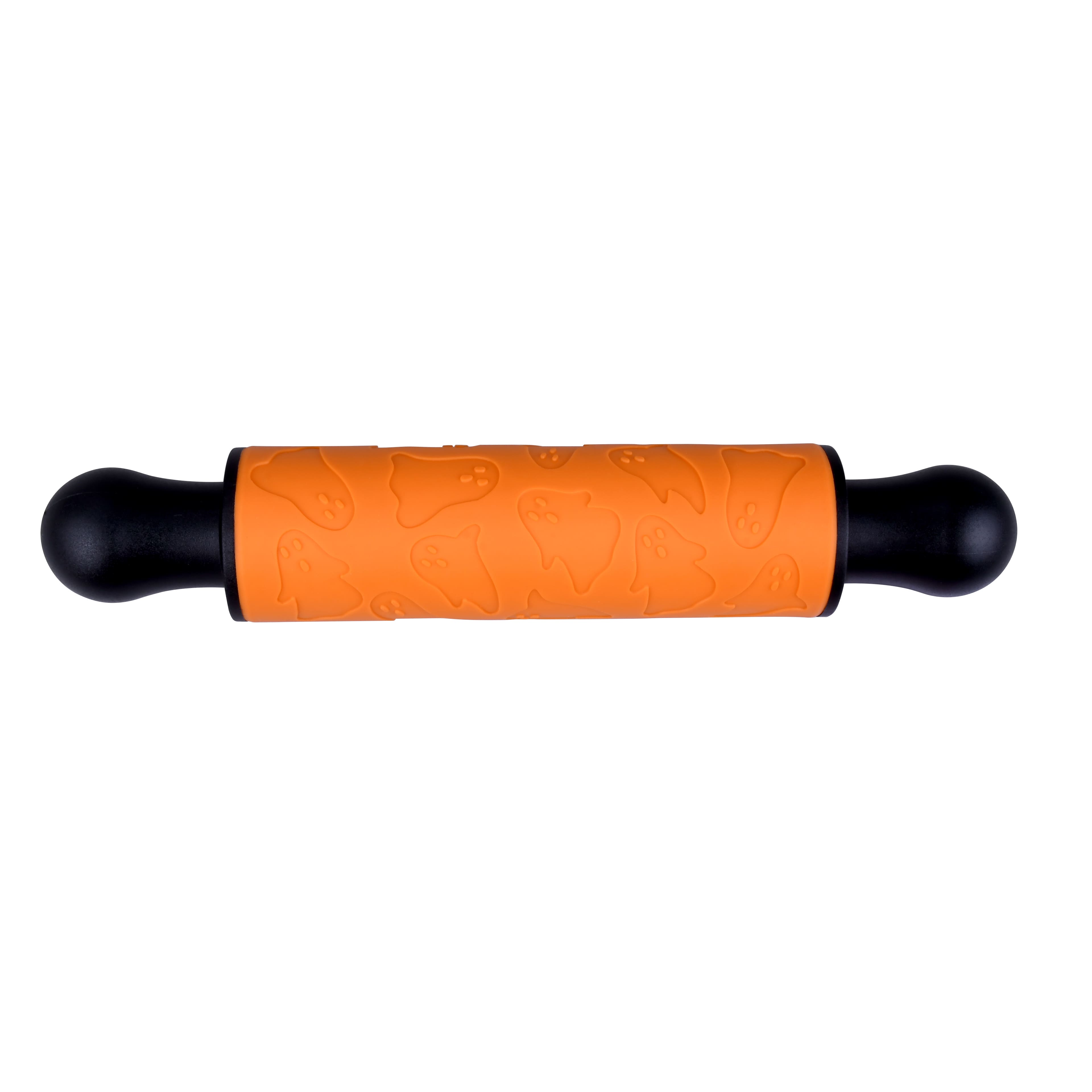 Orange &#x26; Black Ghost Silicone Rolling Pin by Makery&#x2122;