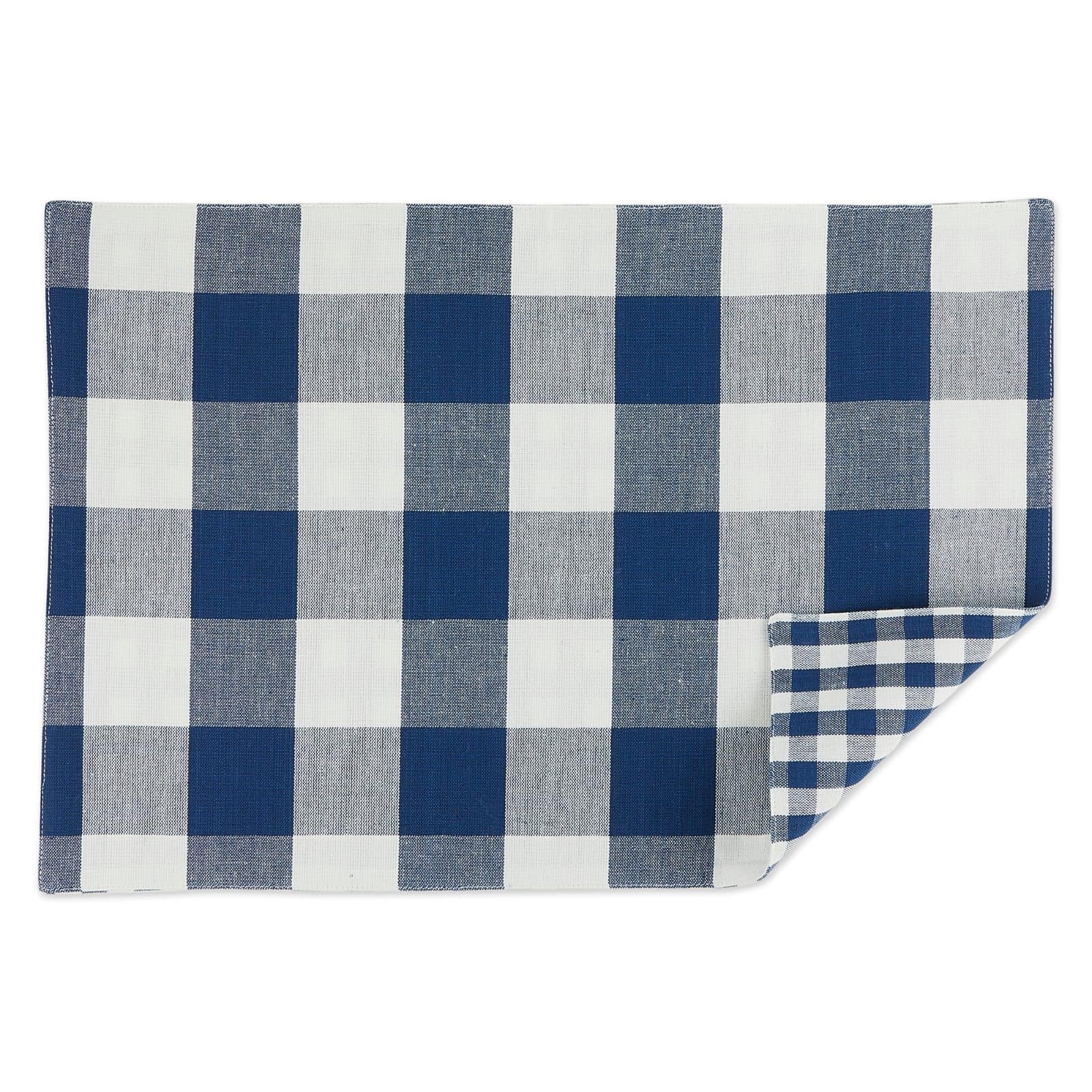DII® Reversible Gingham & Buffalo Check Placemat Set, 4ct.