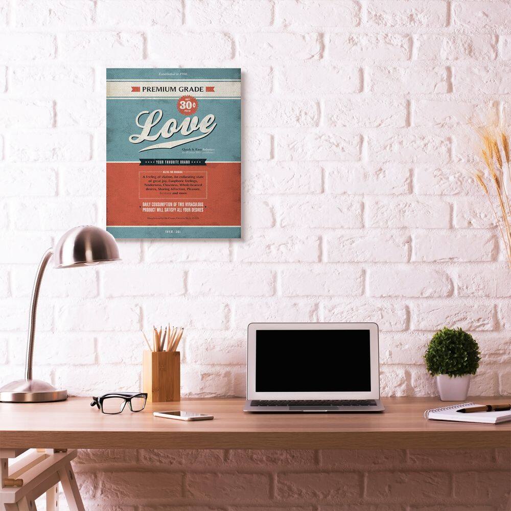 Stupell Industries Premium Grade Love Canvas Wall Art