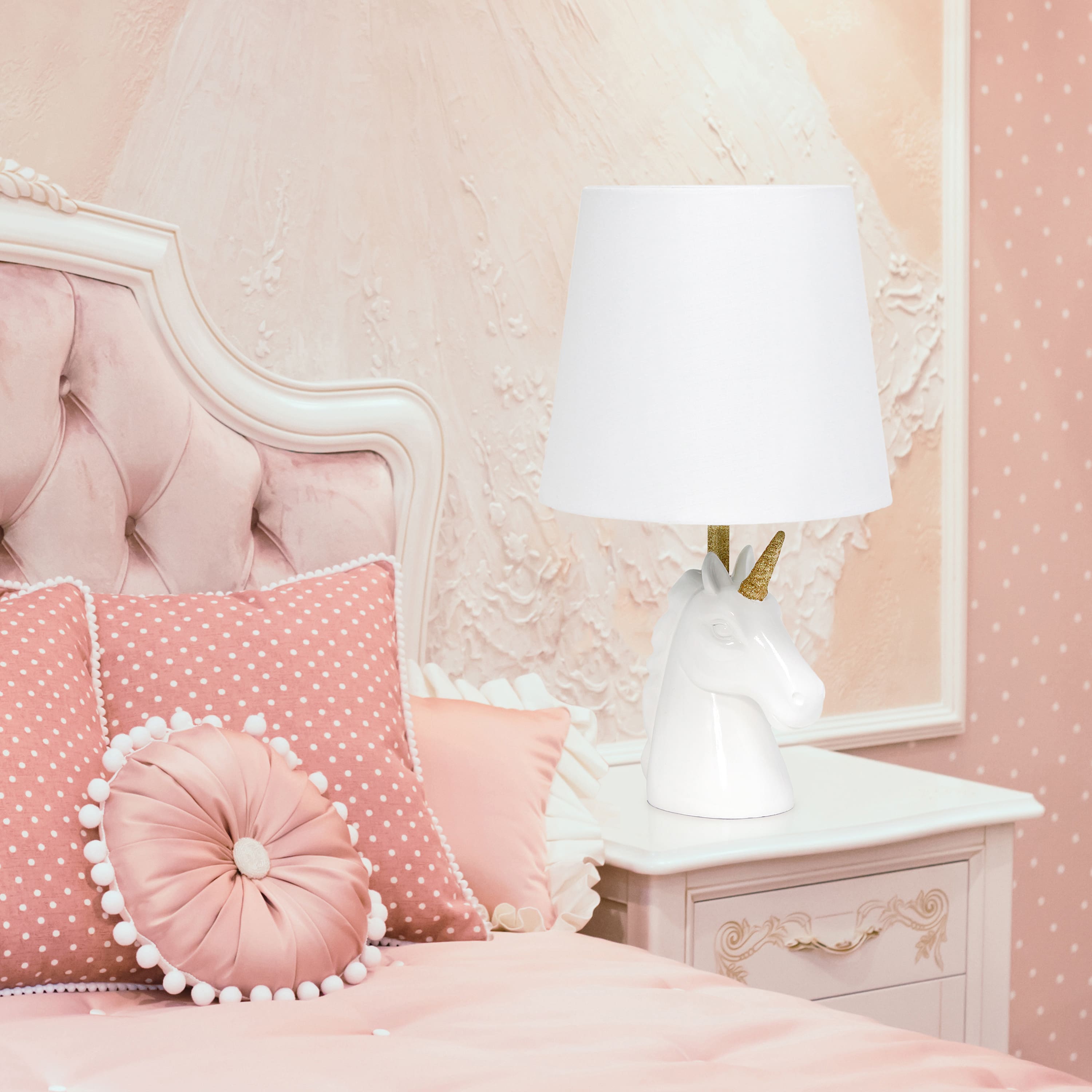 Simple Designs 15.5&#x22; Unicorn Table Lamp