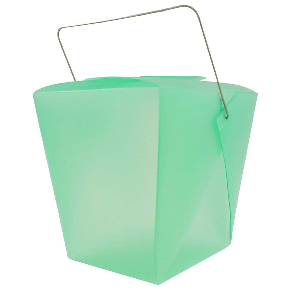 JAM Paper Green Large Plastic Chinese Takeout Container, 60ct.