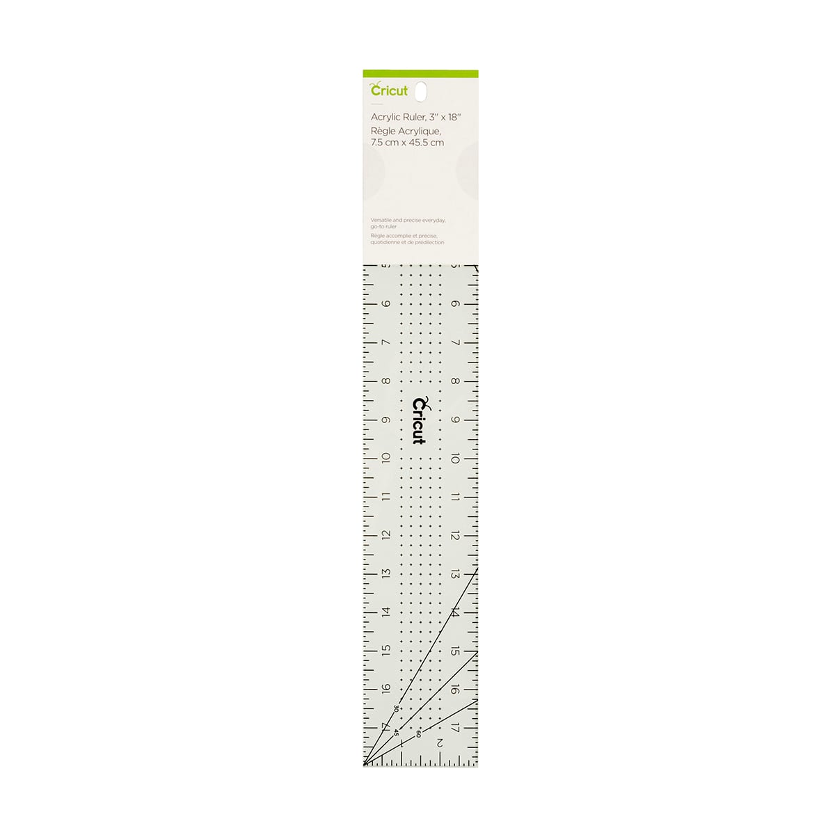 Cricut Acrylic Ruler, 3 x 18,White