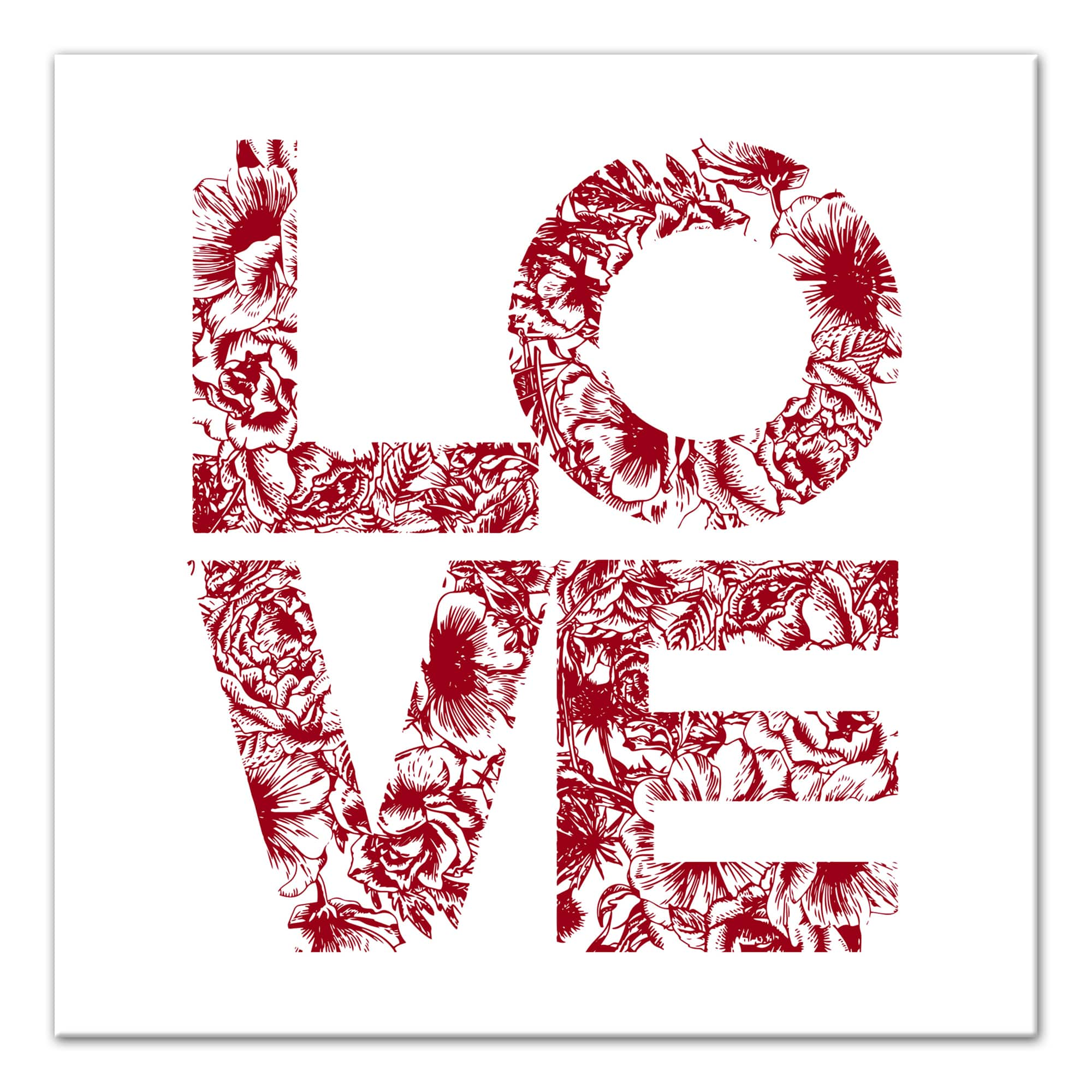 Love Floral Canvas Wall Art | Michaels