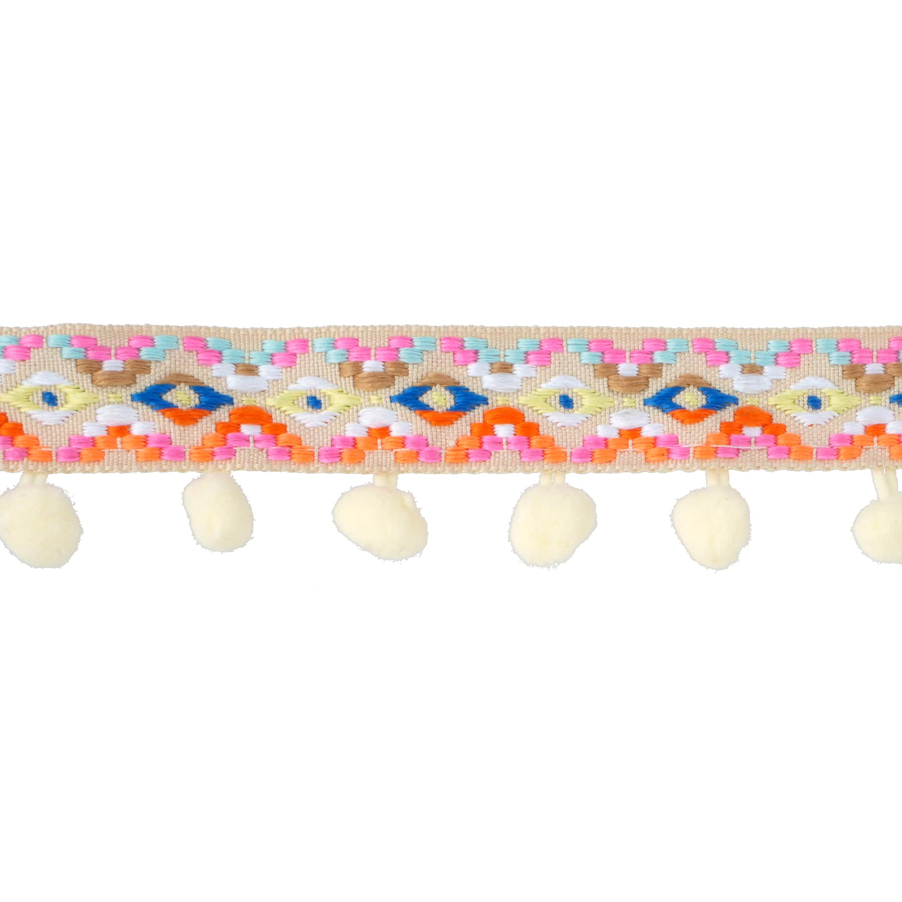 1.5&#x22; Jacquard Pom Pom Trim by Celebrate It&#xAE;