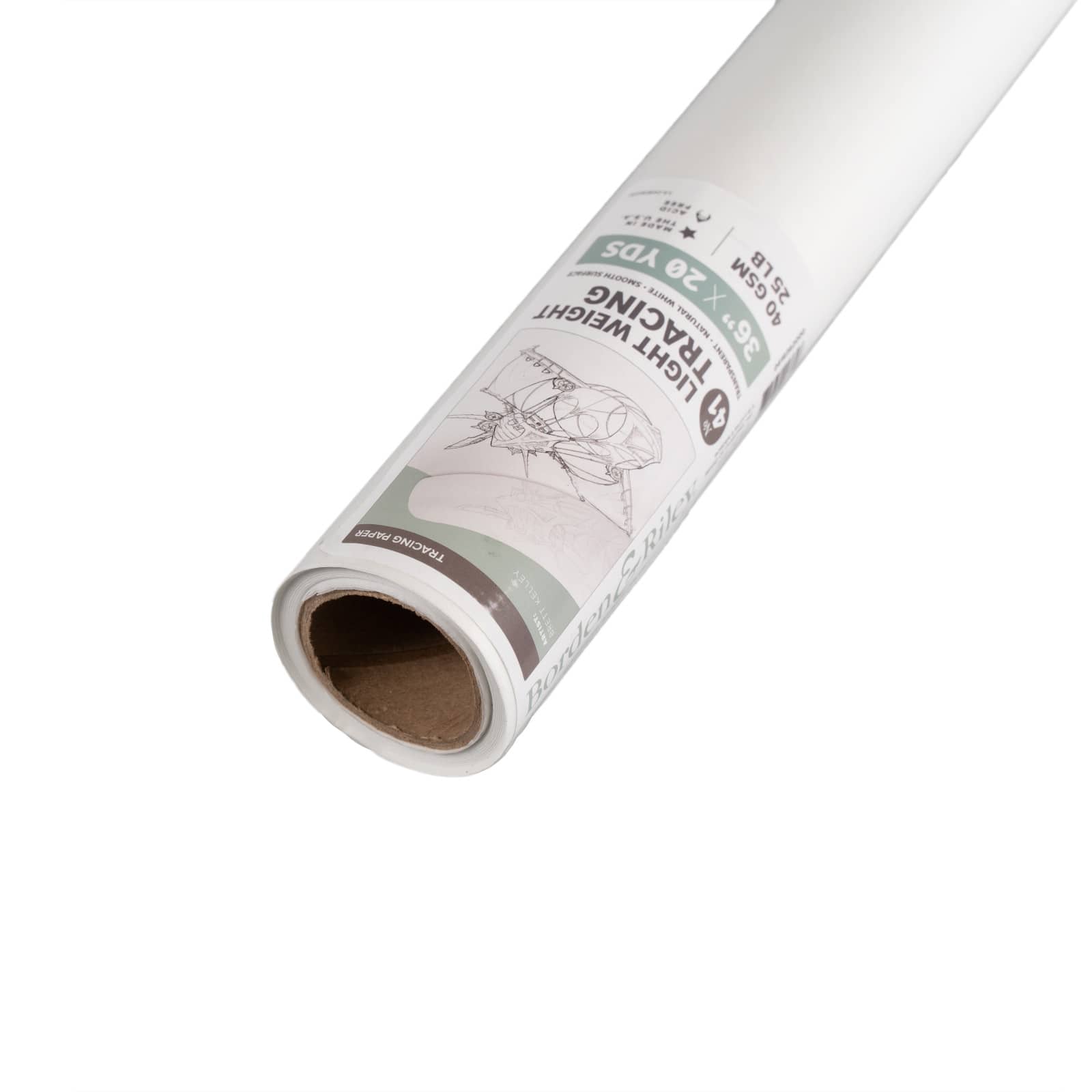 Borden &#x26; Riley&#xAE; No. 41 Monroe Light Weight Parchment Tracing Paper Roll