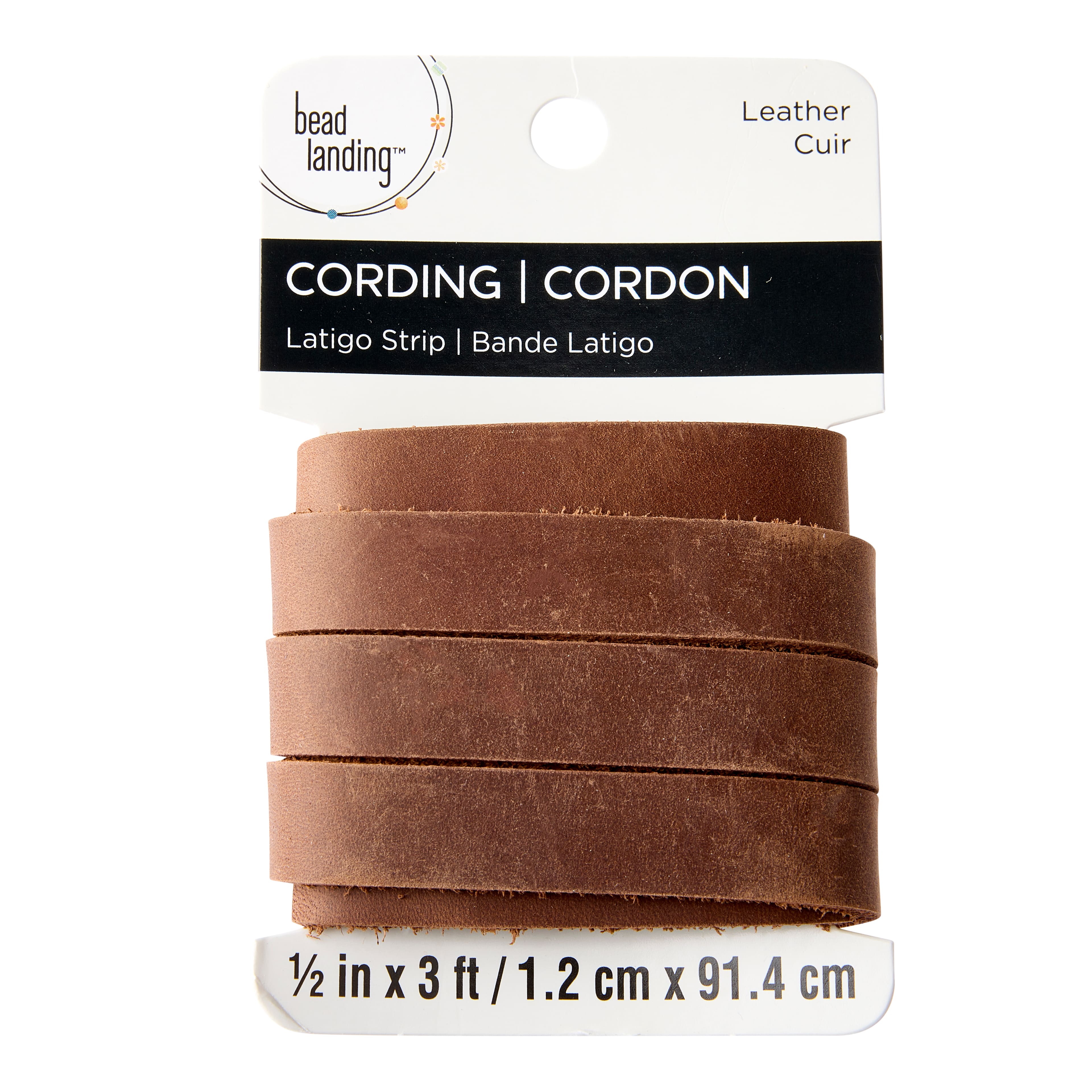 12 Pack: Triumph Brown Leather Strip by Bead Landing™