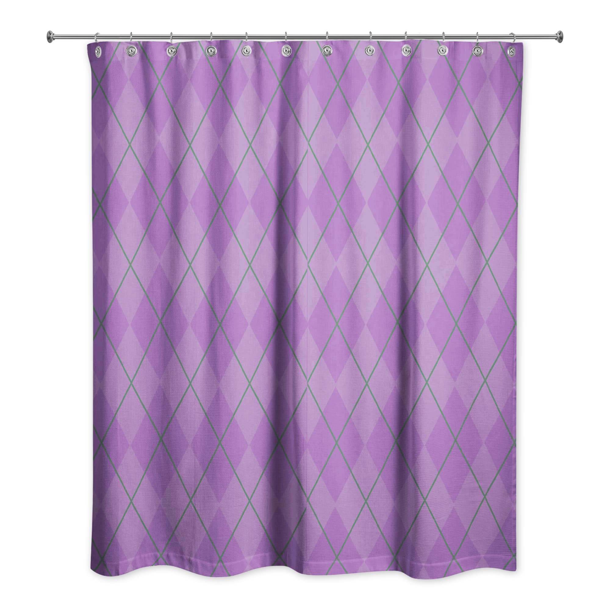Purple Argyle Mardi Gras Shower Curtain