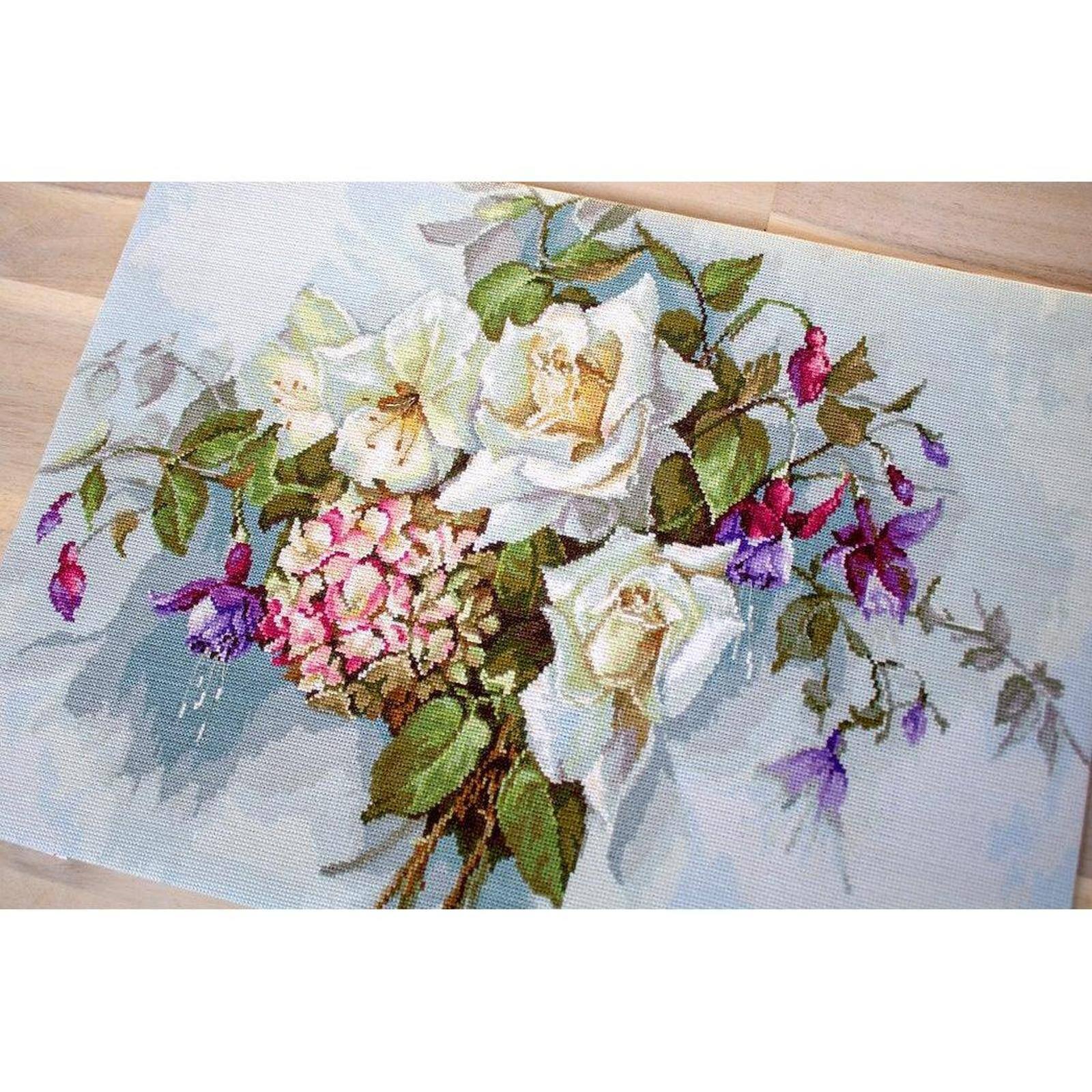 Luca-s Bouquet With Roses Counted Cross Stitch Kit