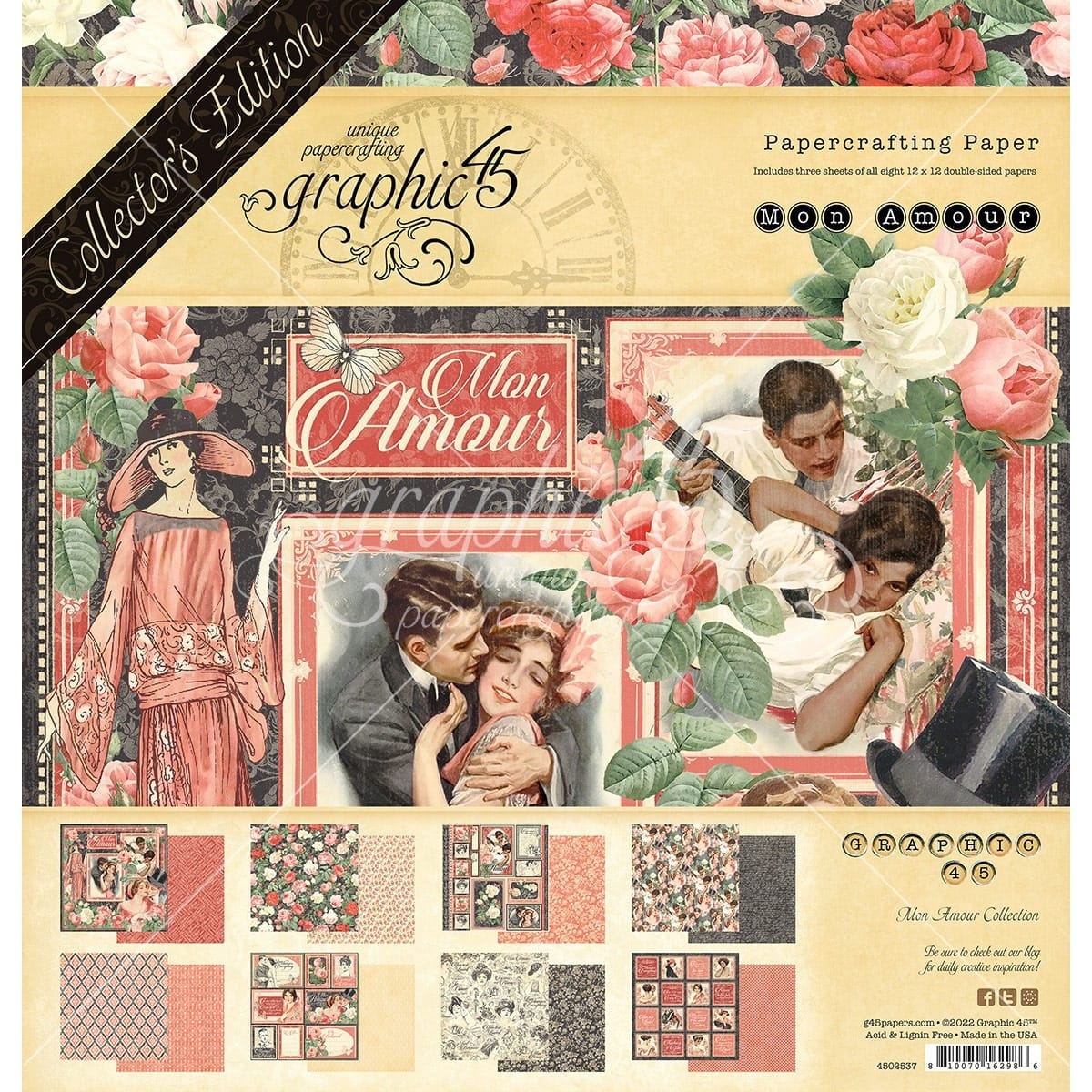 Graphic 45 Mon Amor Collector&#x27;s Edition Pack, 12&#x22; x 12&#x22;