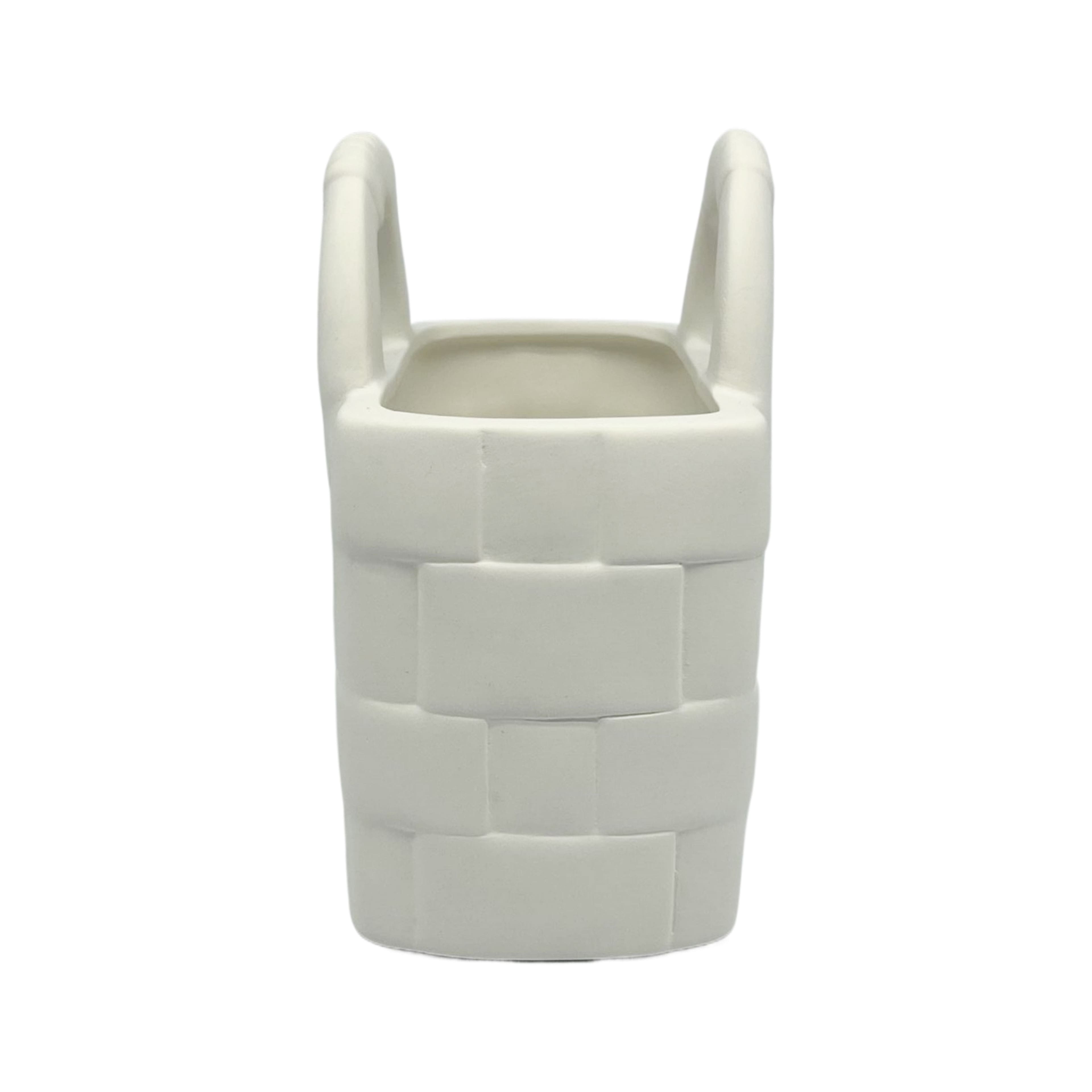 6&#x22; Woven Bag DIY Ceramic Vase by Make Market&#xAE;