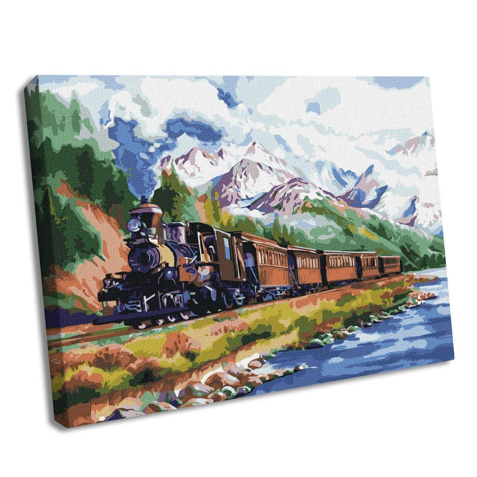 Ideyka Train Home Painting by Numbers Kit