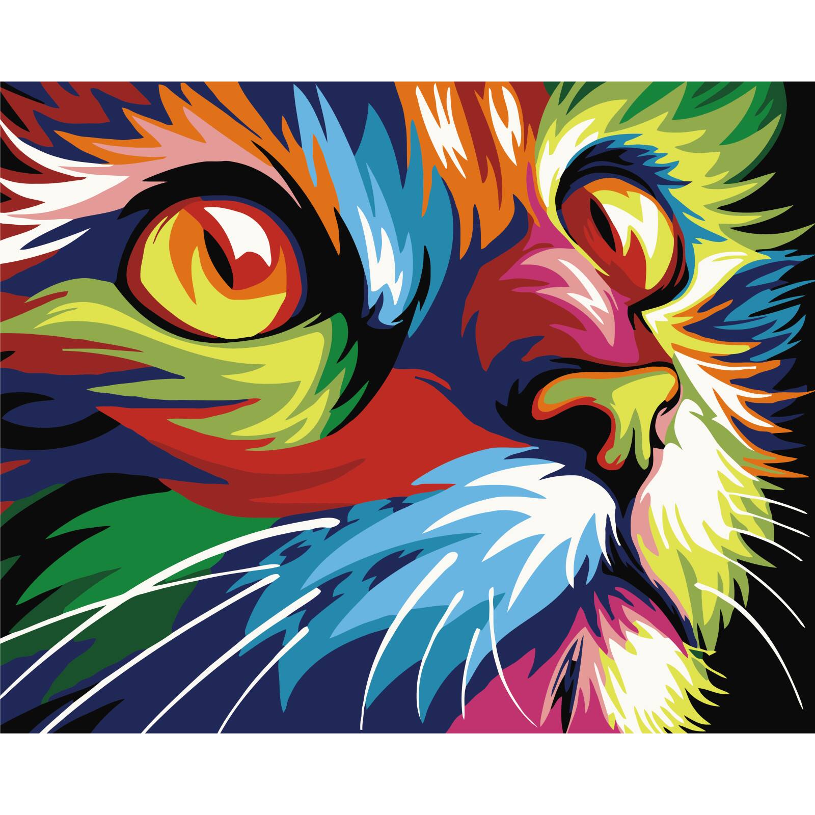 winnie s picks modern colorful cat adult paint by numbers kit michaels
