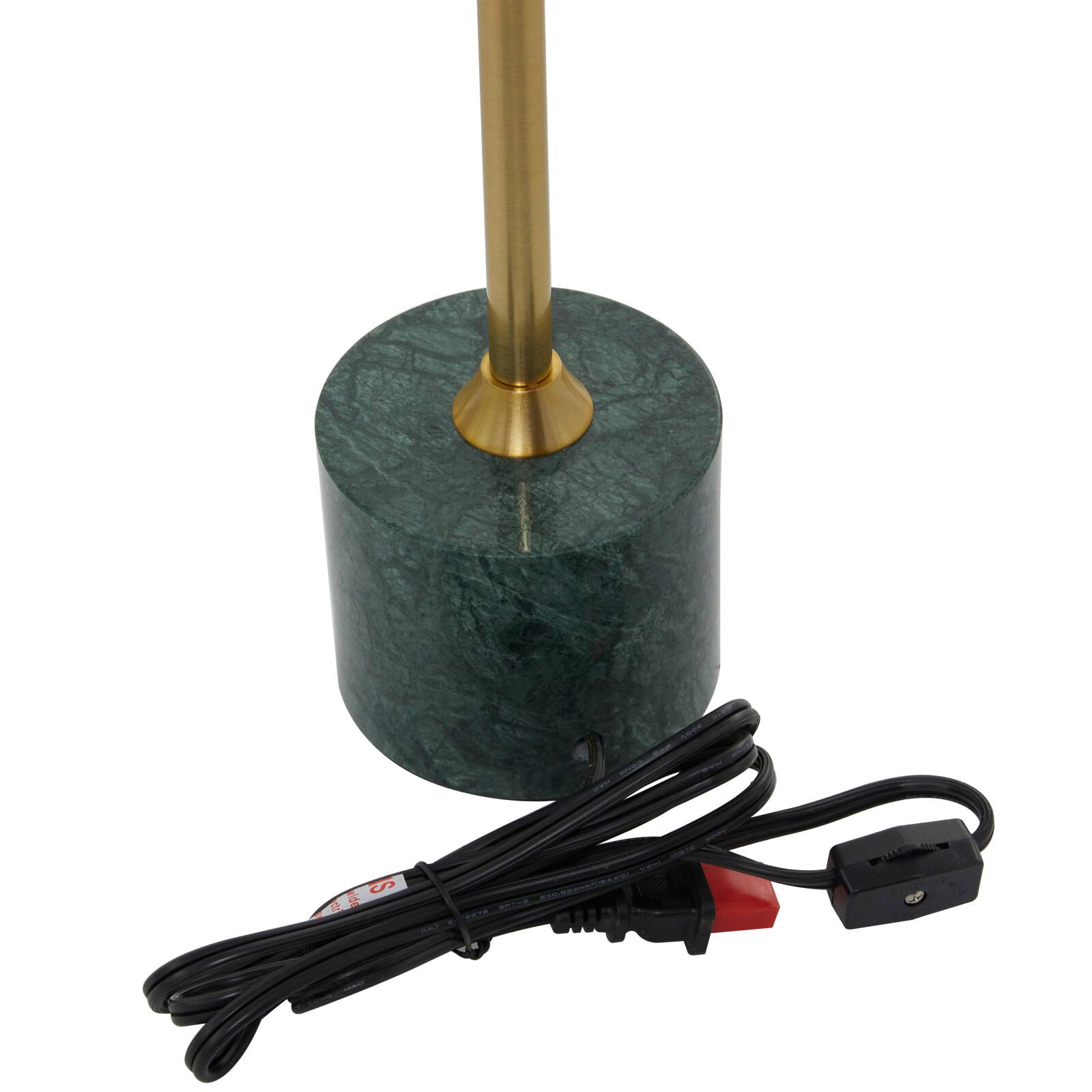 Black Metal Umbrella Style Desk Lamp with Marble Base 10&#x22; x 10&#x22; x 28&#x22;