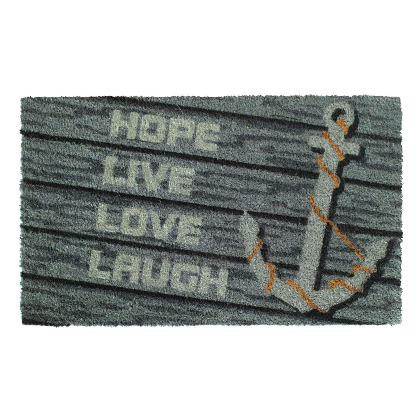 RugSmith Multicolor Hope, Live, Love, Laugh Machine Tufted Doormat