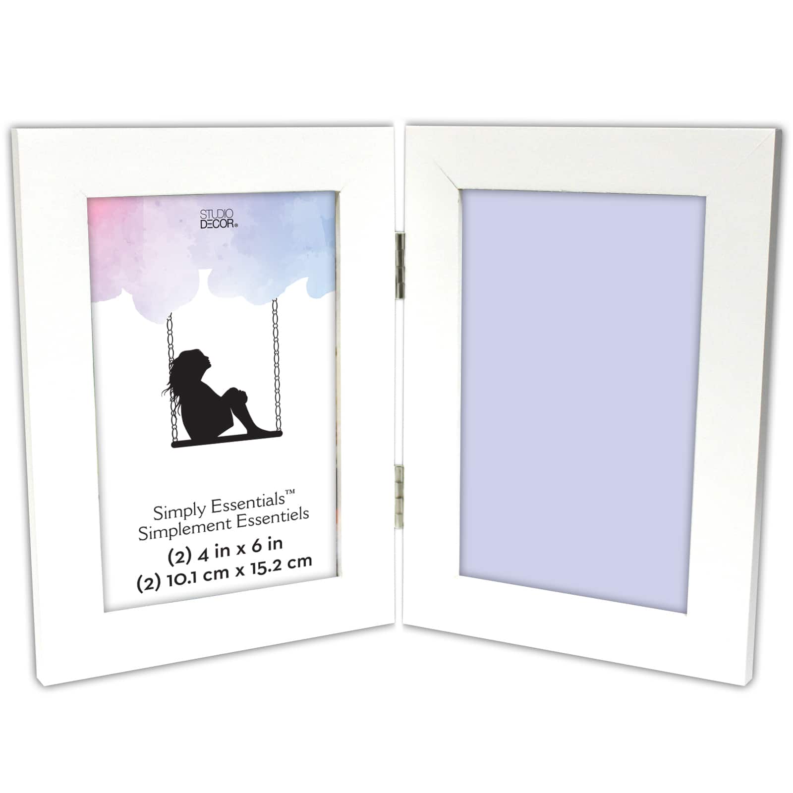 12 Pack: 2 Opening White 4&#x22; x 6&#x22; Hinged Frame, Simply Essentials&#x2122; by Studio D&#xE9;cor&#xAE;