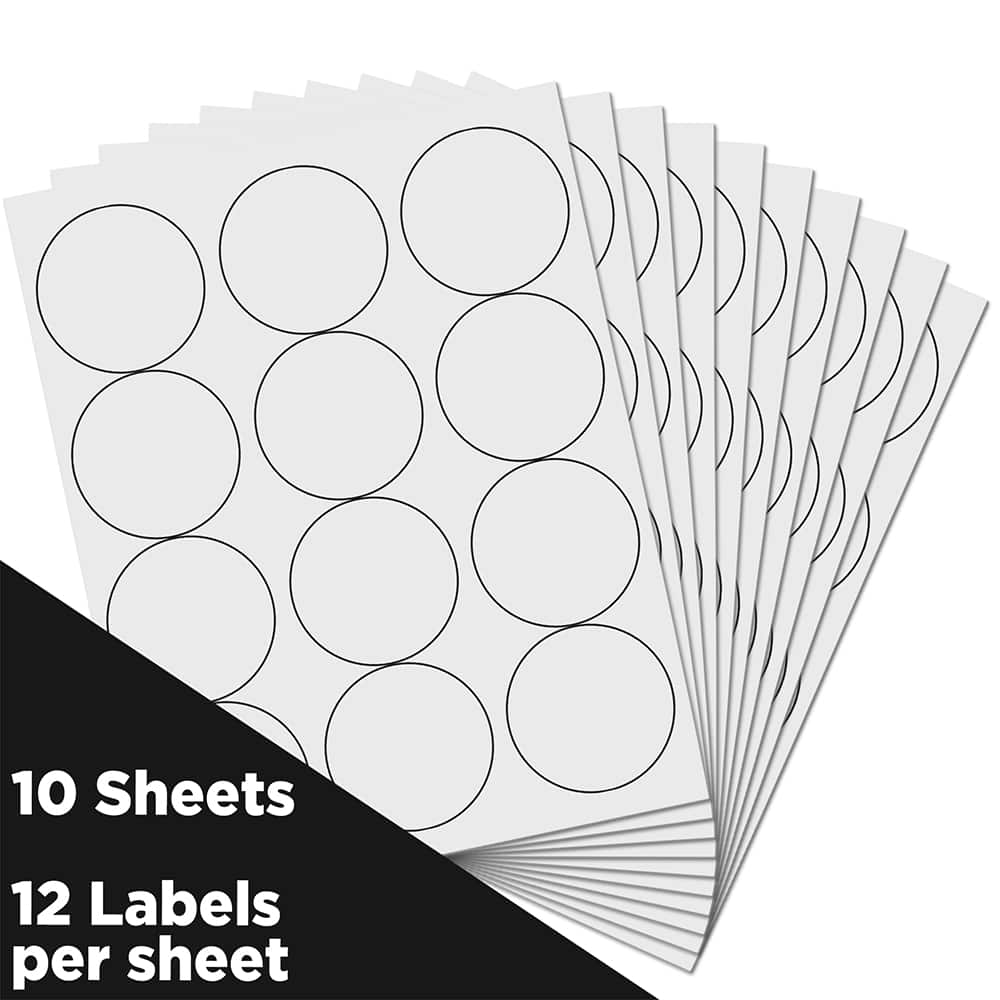 JAM Paper 2.5&#x22; Circle Product &#x26; Container Labels, 120ct.