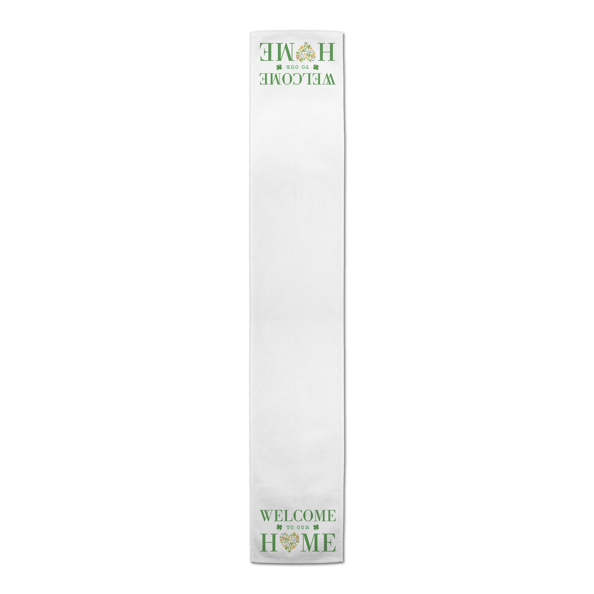 Welcome St Patty Home Short 16" x 72" Cotton Twill Runner