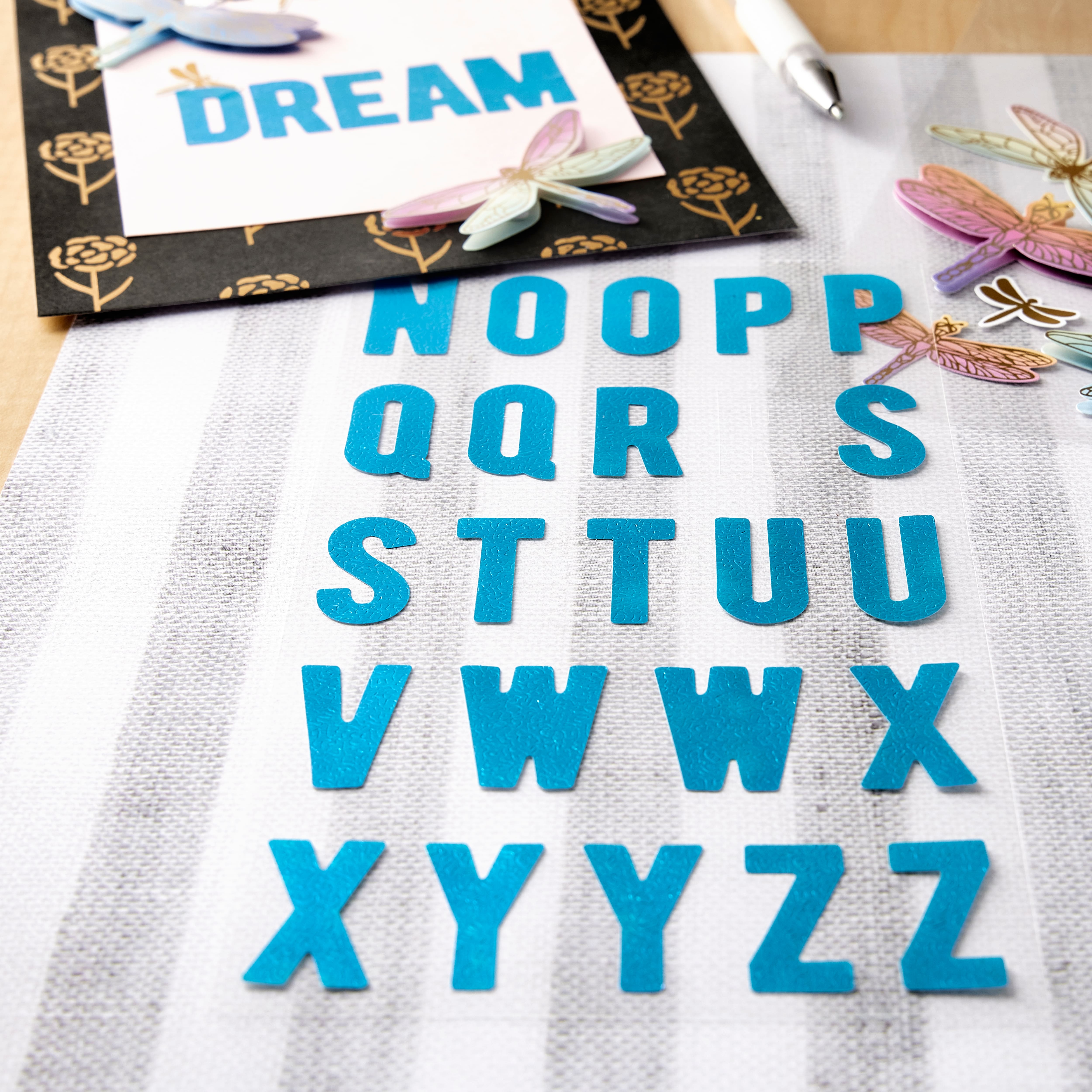 12 Pack: Iridescent Blue Alphabet Stickers by Recollections&#x2122;