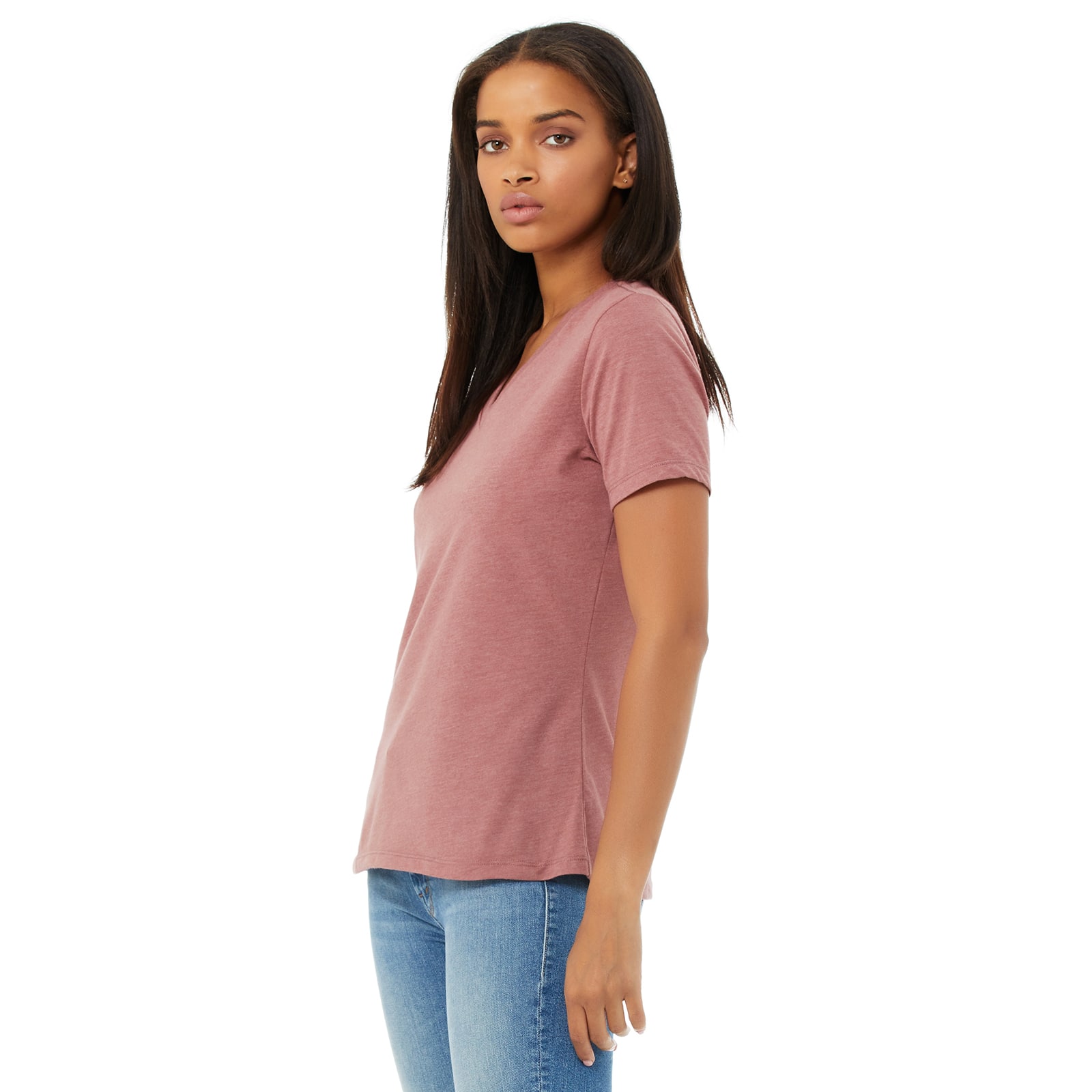 BELLA+CANVAS&#xAE; Women&#x27;s Relaxed V-Neck Heather T-Shirt