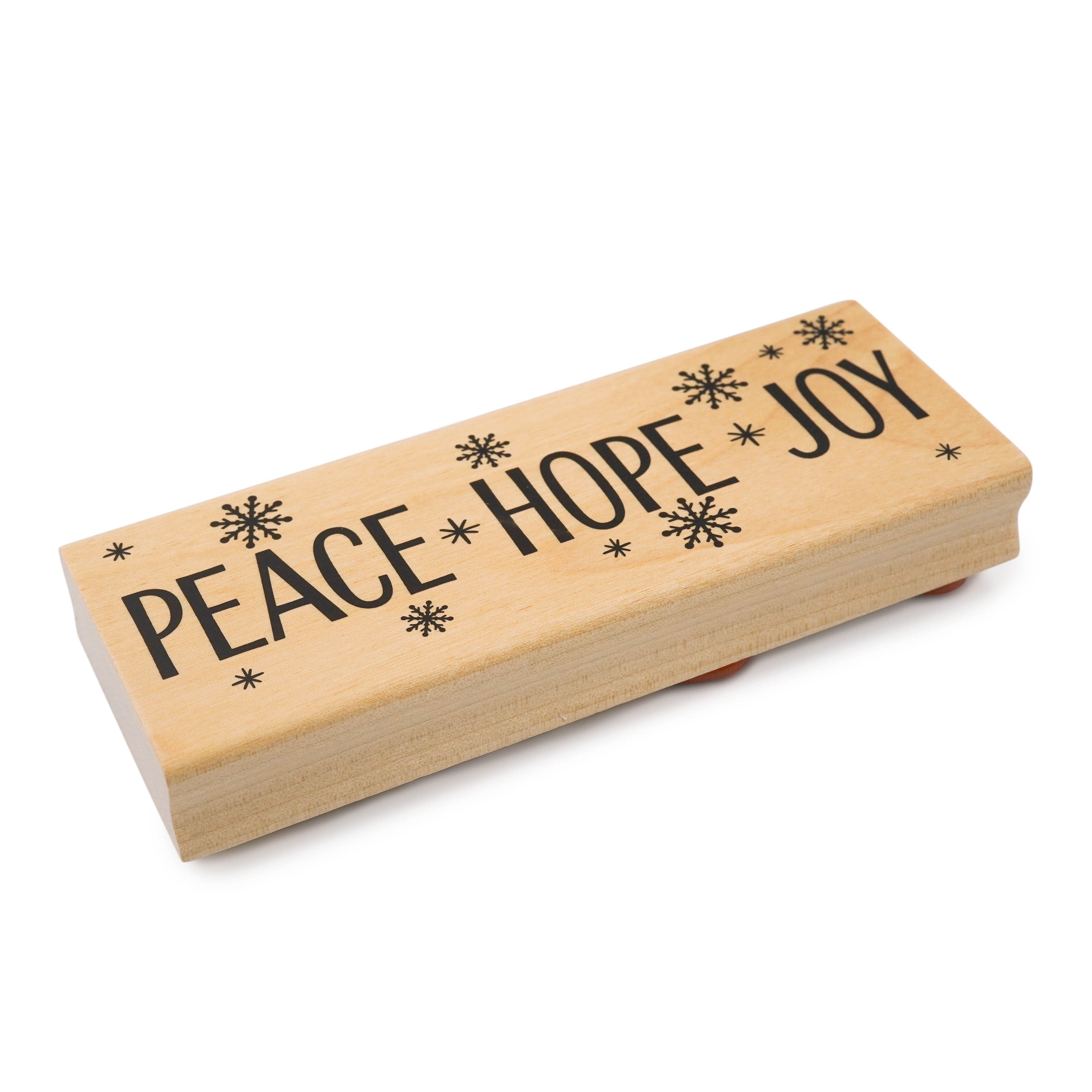 Peace Hope Joy Wood Stamp by Recollections&#x2122;