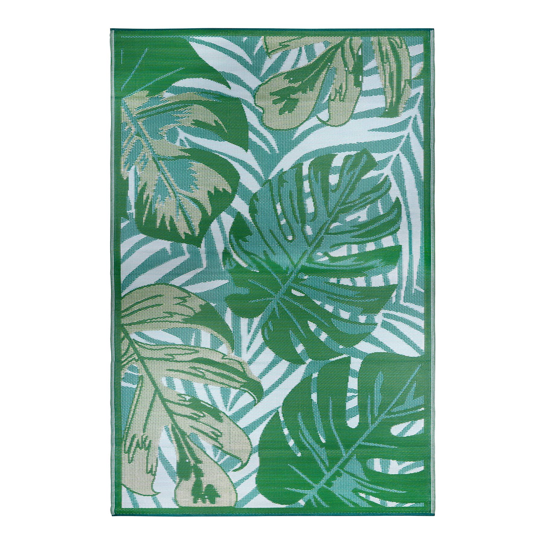 Green Tropical Leaf Outdoor Rug by Ashland&#xAE;