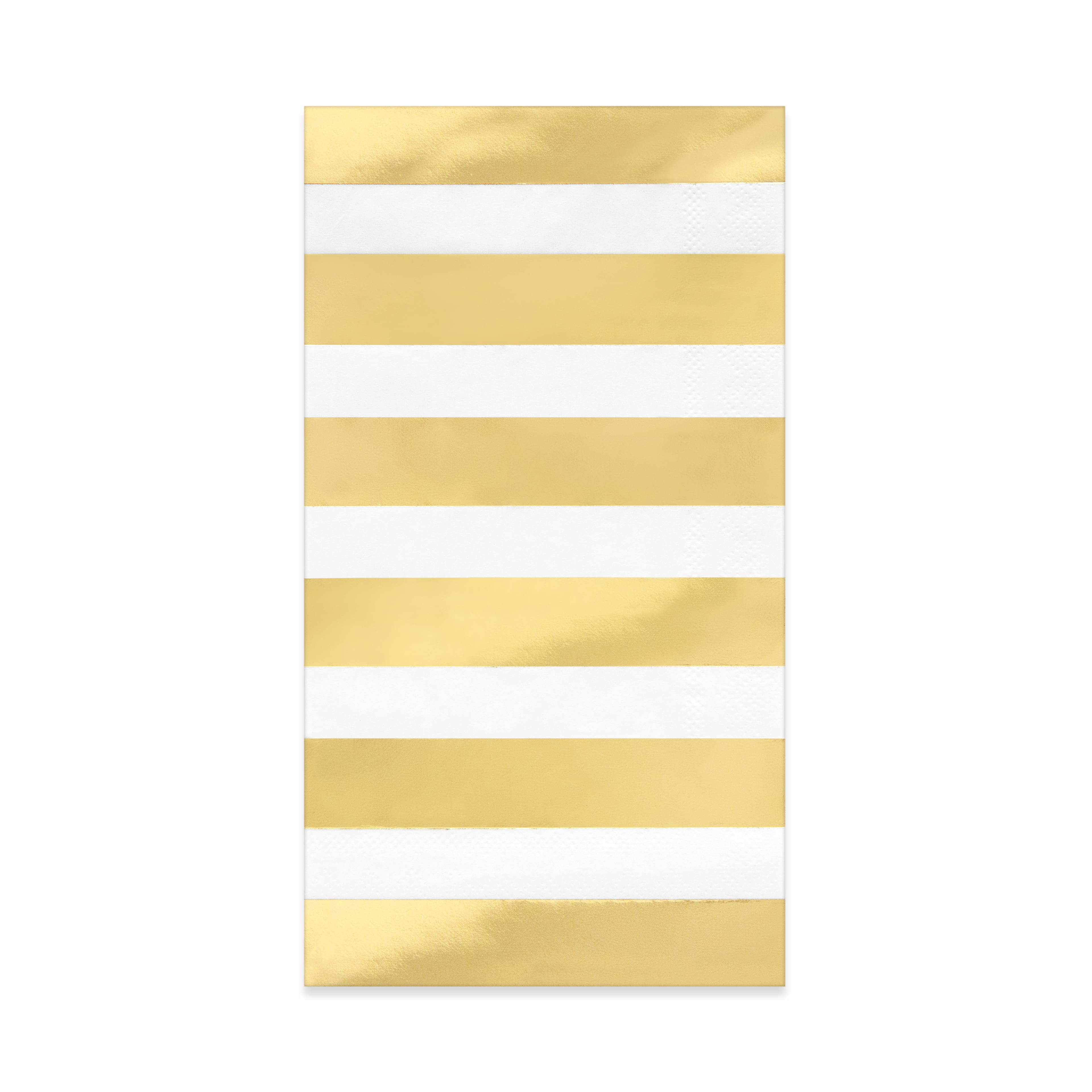 Gold Foil Stripes Paper Napkins by Celebrate It&#x2122;, 16ct.