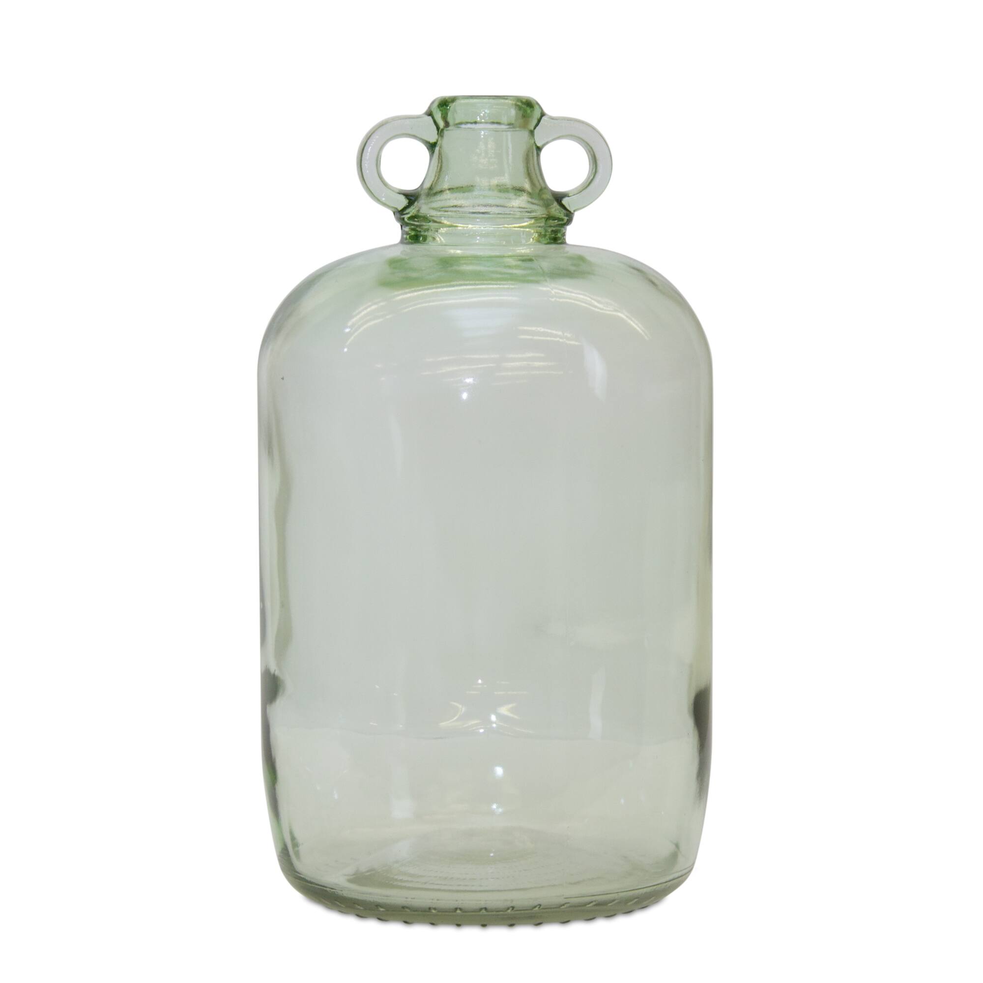12.25&#x22; Sage Green Glass Jug Vases, 2ct.