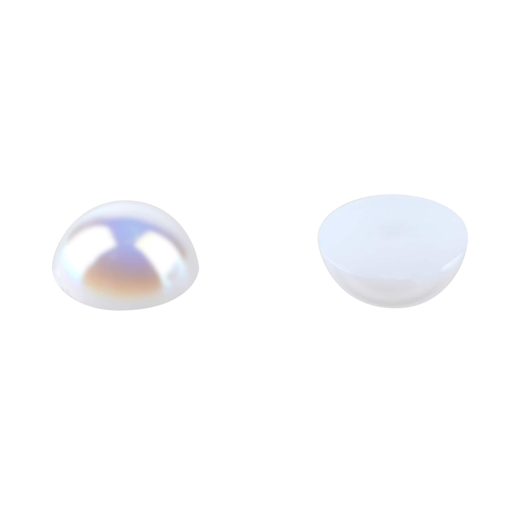 7.5mm White AB Round Flatback Plastic Pearls, 1,200ct. by Bead Landing&#x2122;
