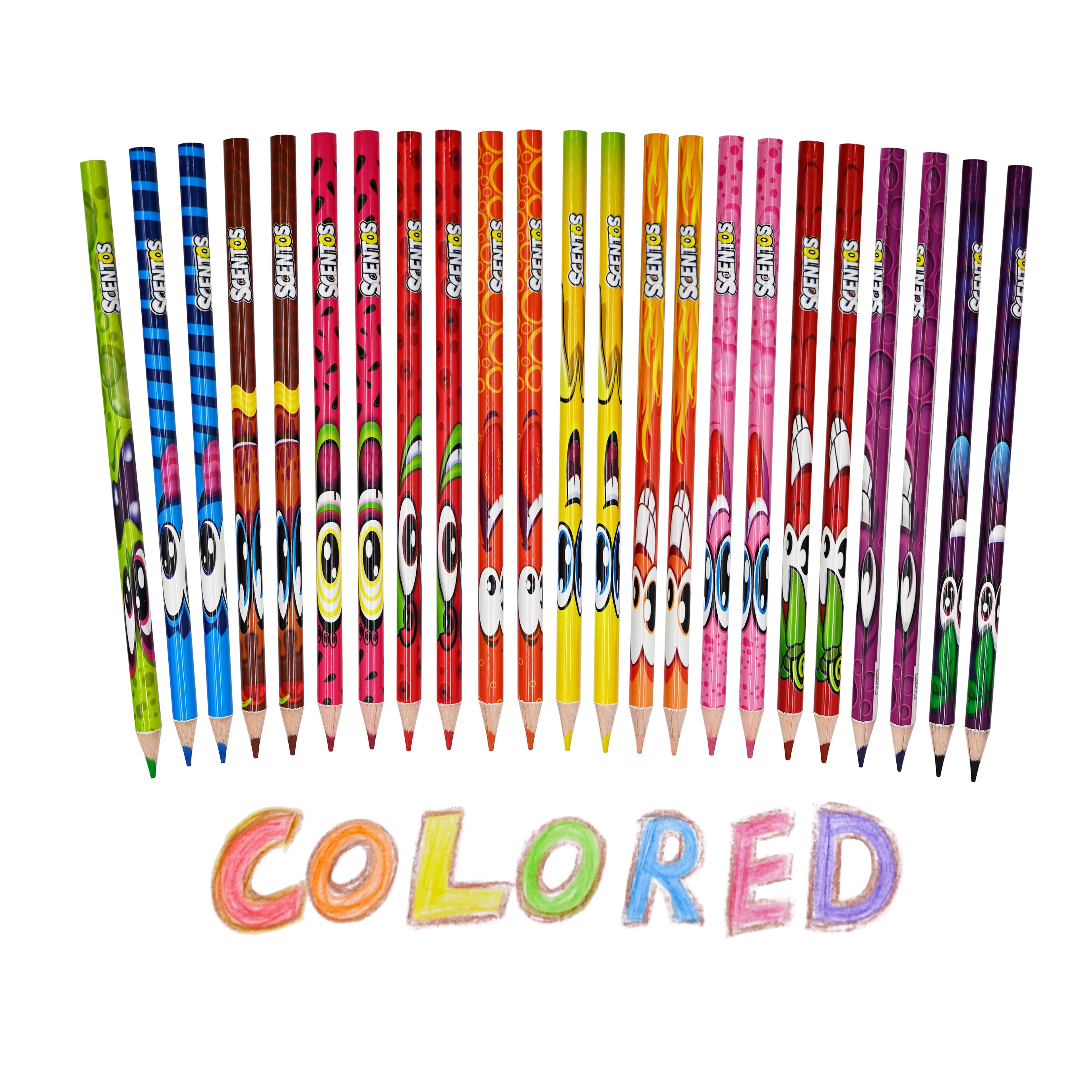 Scentos Scented Colored Pencils for Kids - Scratch N' Sniff - Color Pencil  Set - For Ages 3 and Up - 12 Pack