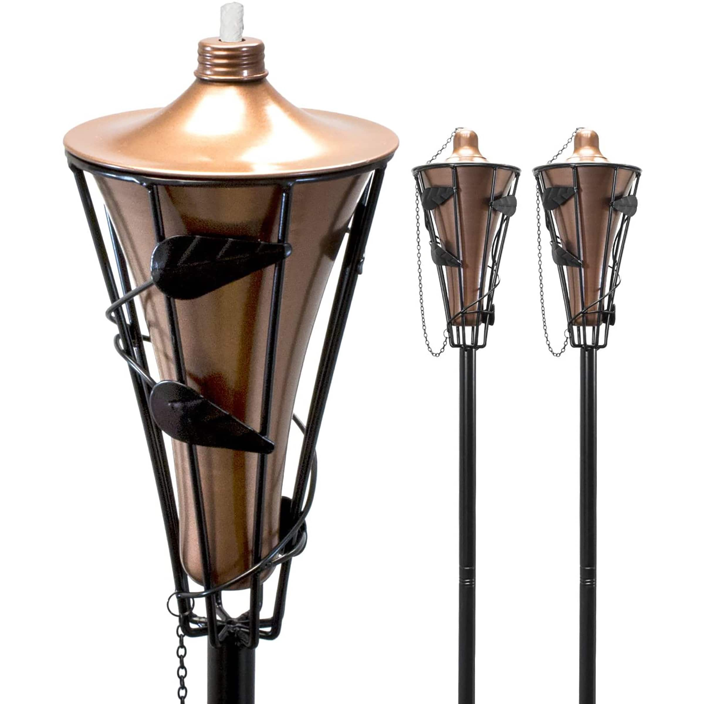 Sorbus 60&#x22; Matney Copper Outdoor Torches, 2ct.