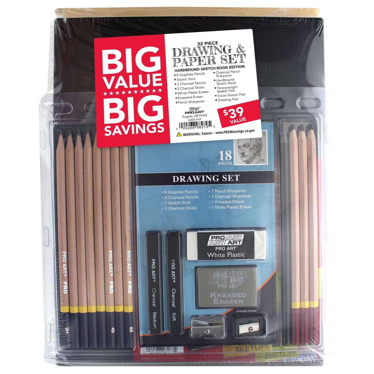 Pro Art Drawing Set Paper/Pencil Value Pack