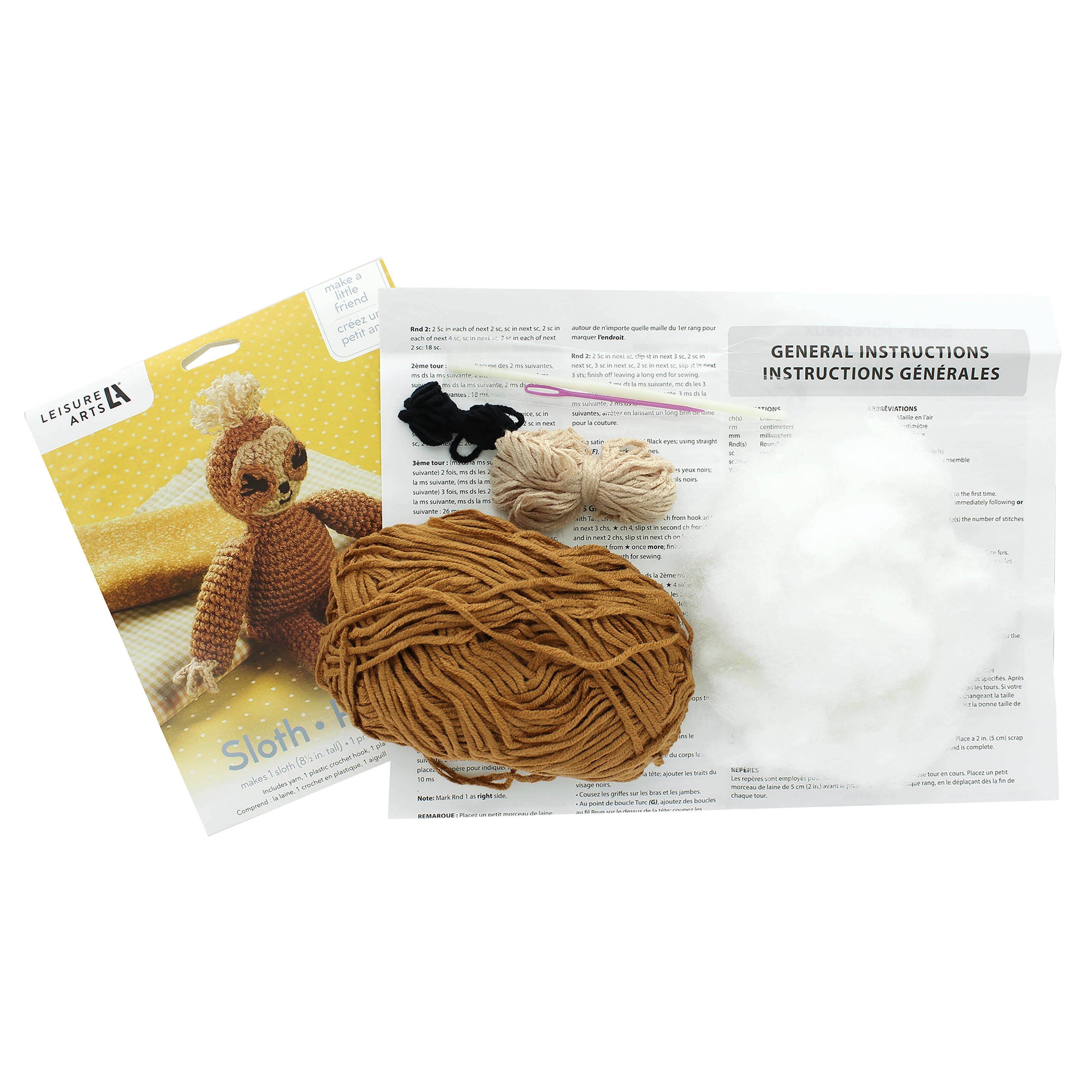 Leisure Arts&#xAE; Make A Little Friend Sloth Kit