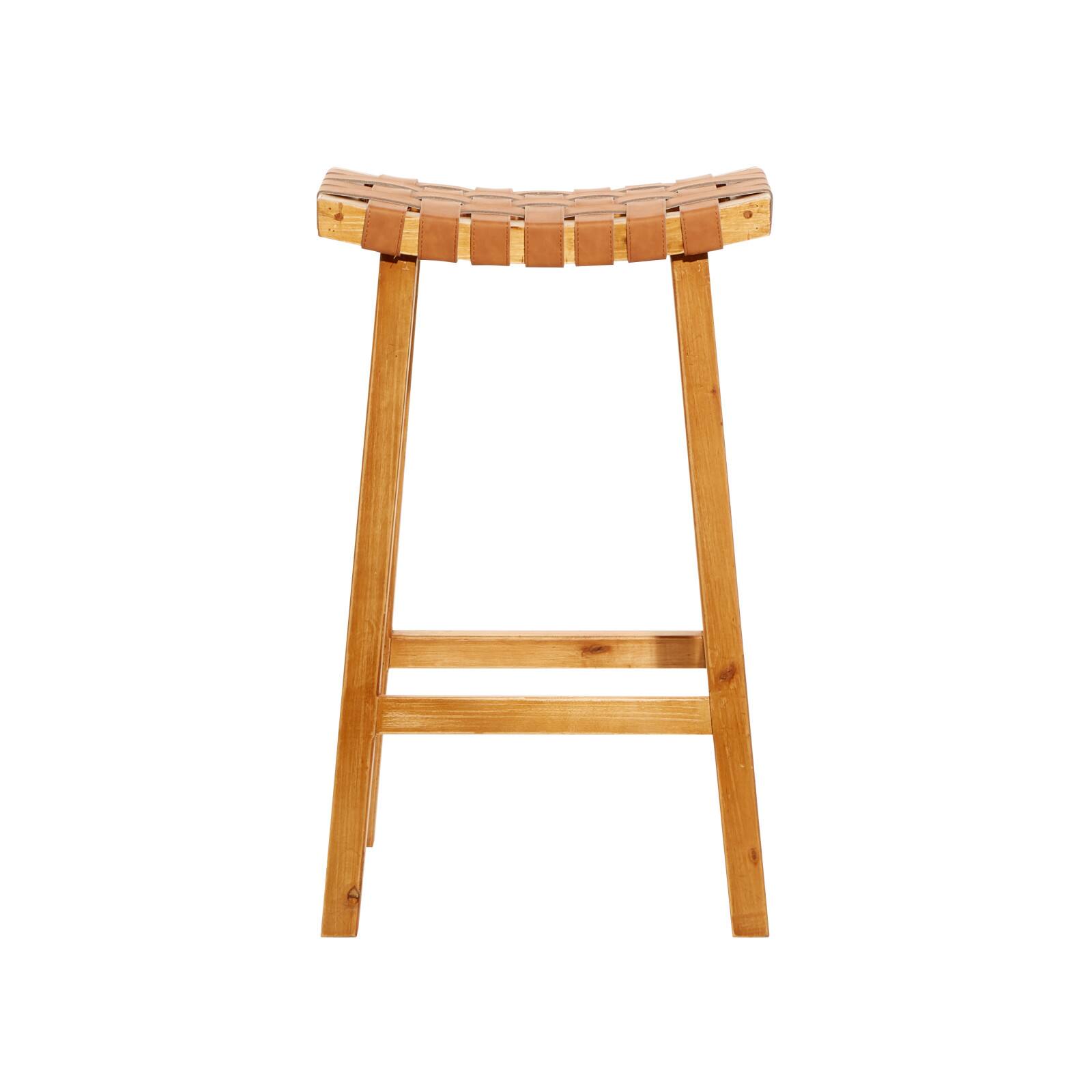 Brown Wood Rustic Bar Stool 30&#x22; x 18&#x22; x 11&#x22;