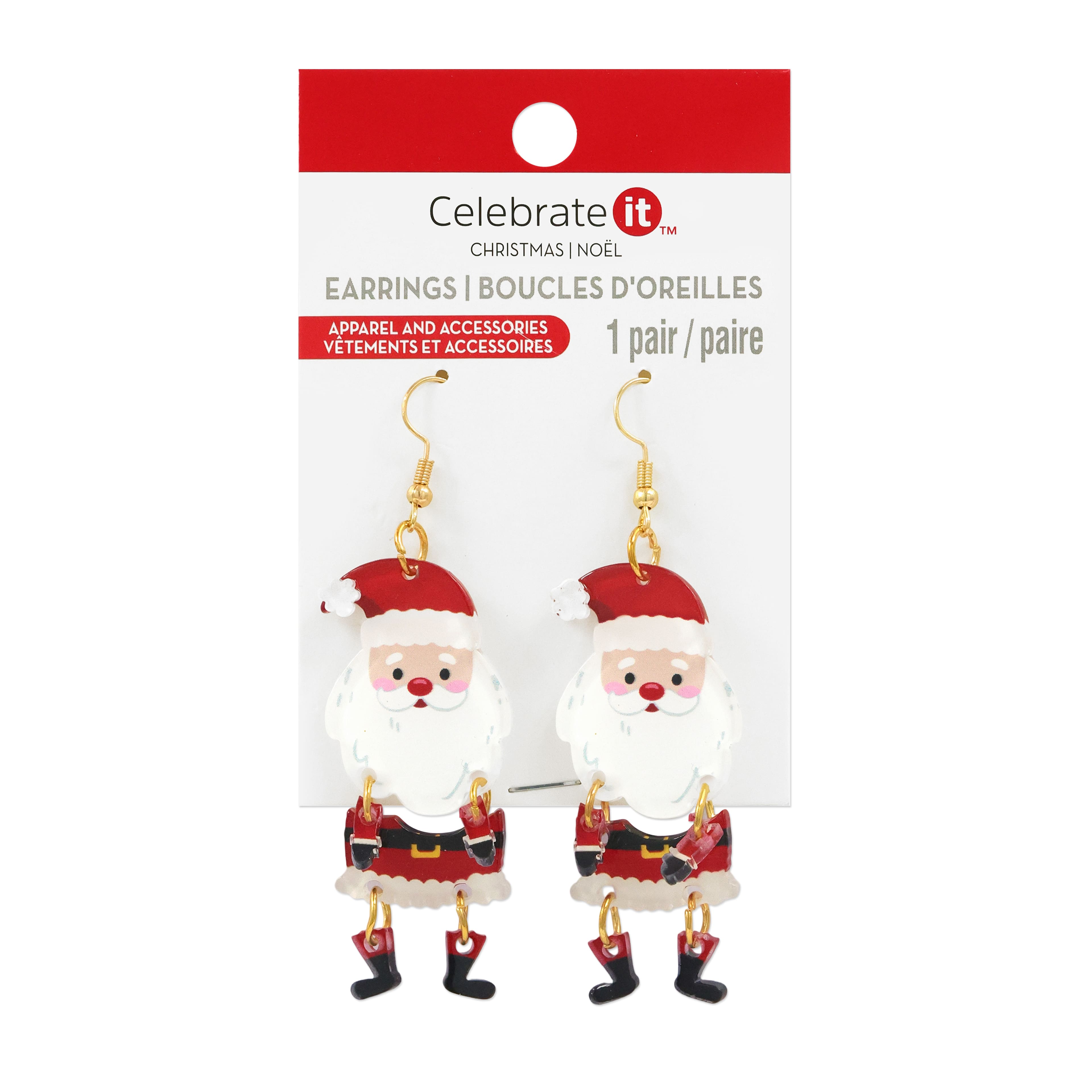 Santa Dangling Earrings by Celebrate It™