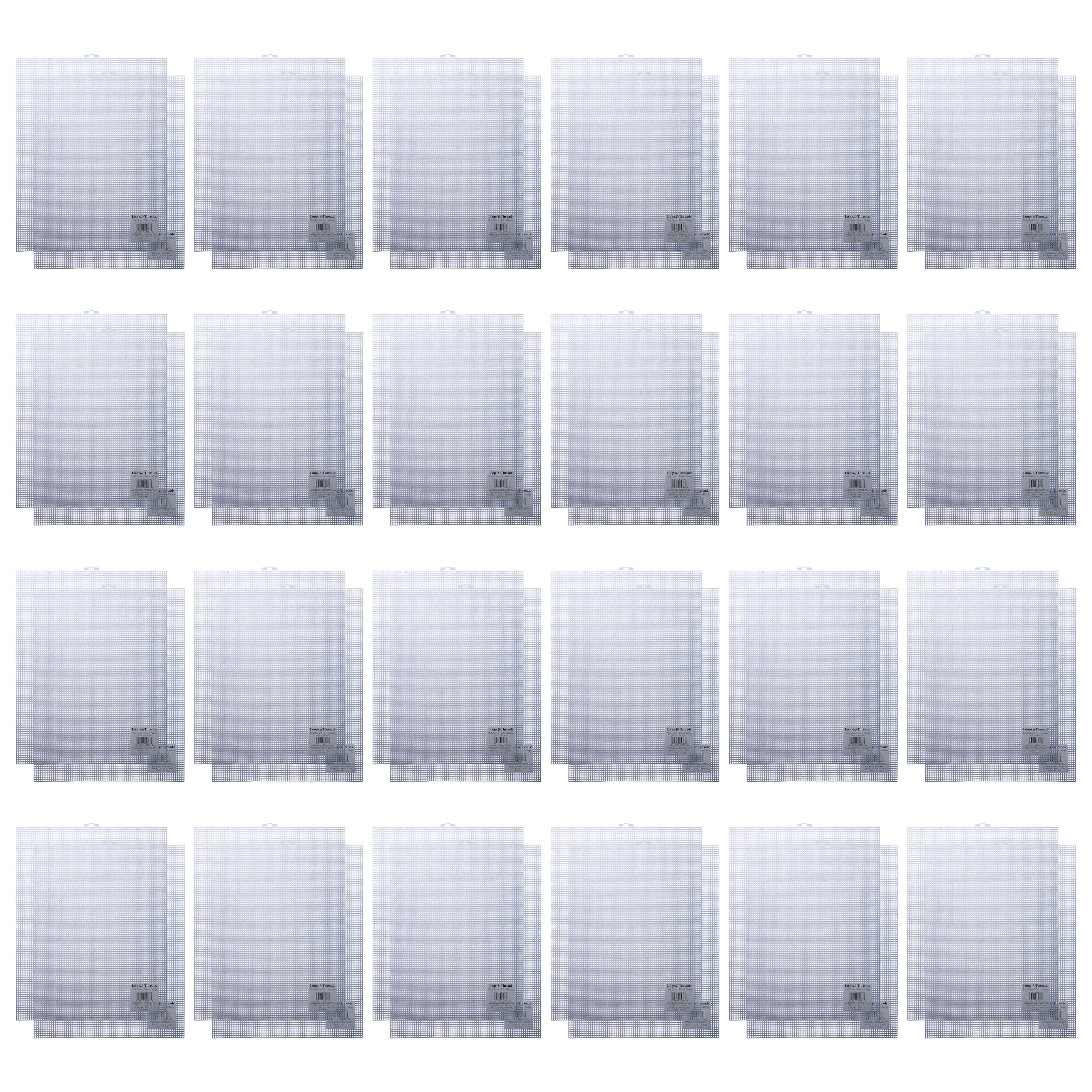 48 Pack: Clear 7 Mesh Plastic Canvas by Loops & Threads®