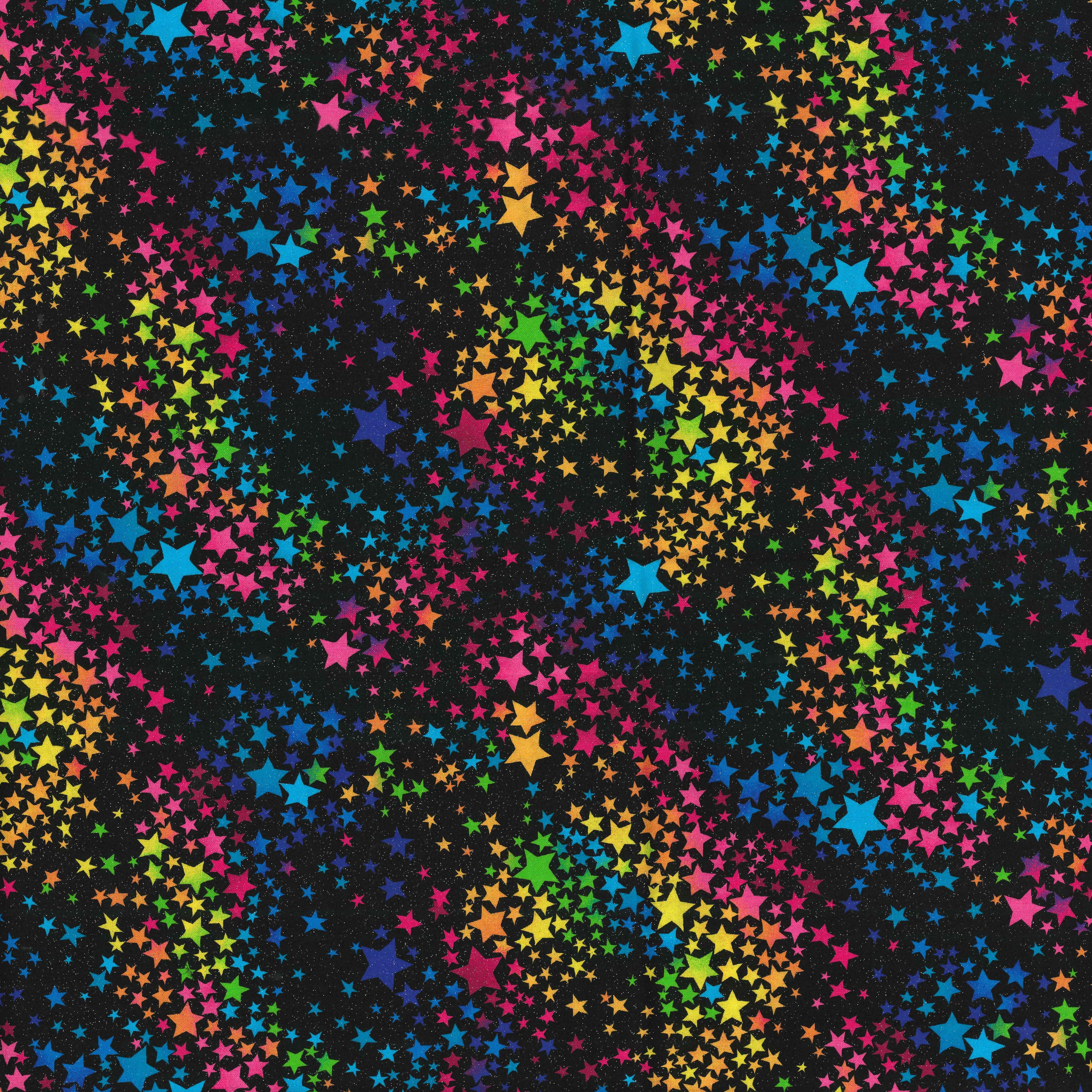 Fabric Traditions Rainbow Stars Cotton Fabric
