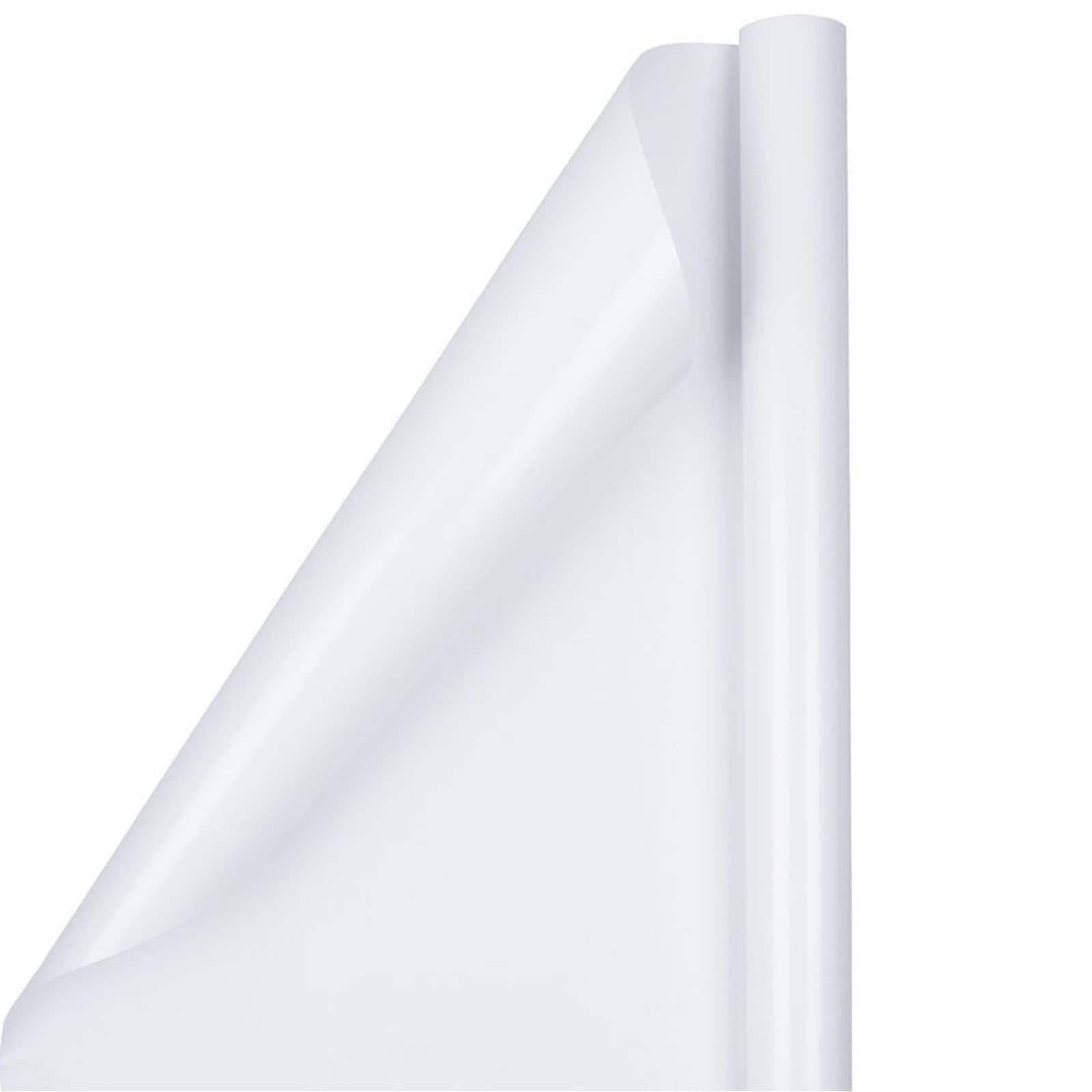 JAM Paper Matte White Holiday Gift Wrap Paper, 4ct.