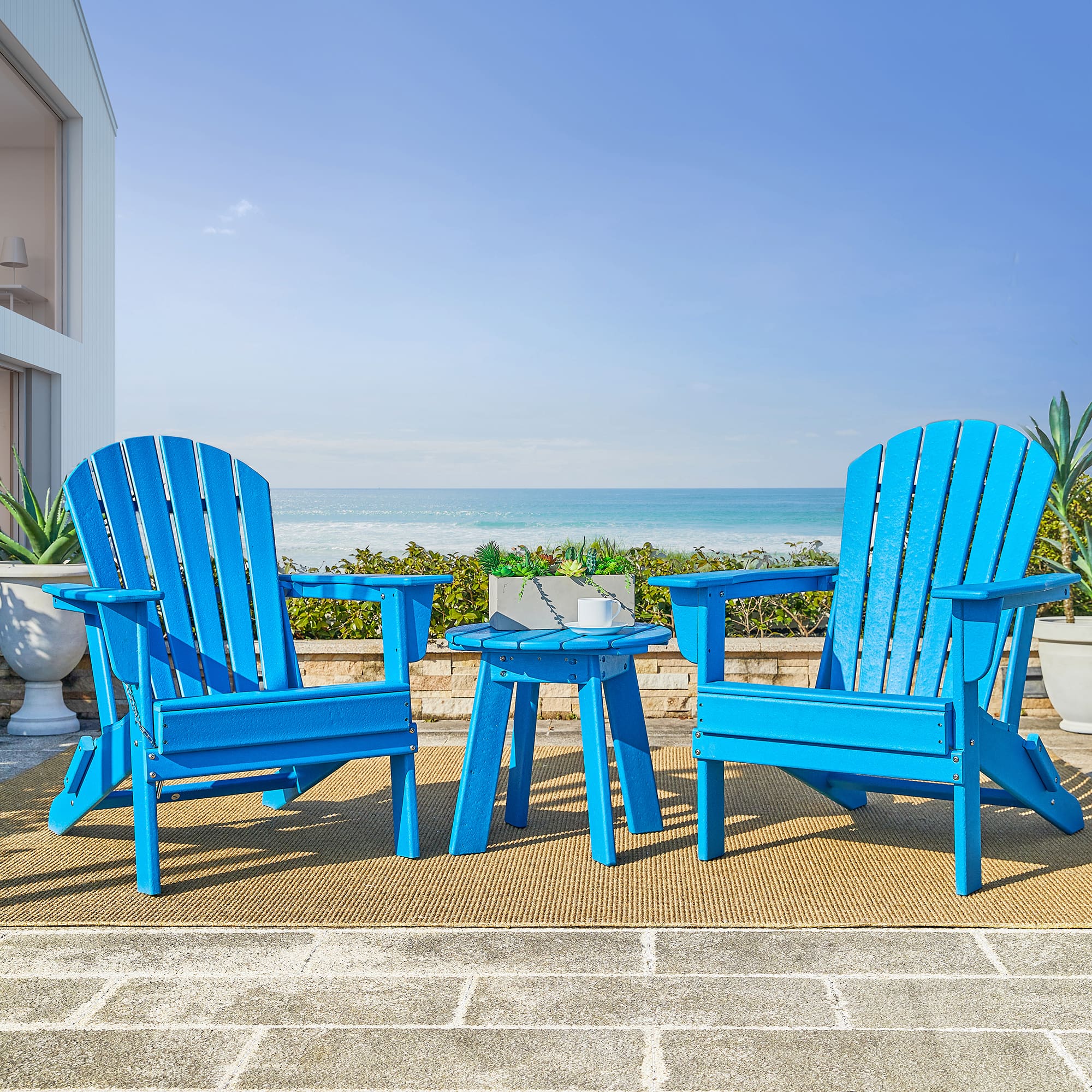 Glitzhome&#xAE; 20&#x22; Outdoor Patio Round Side Table