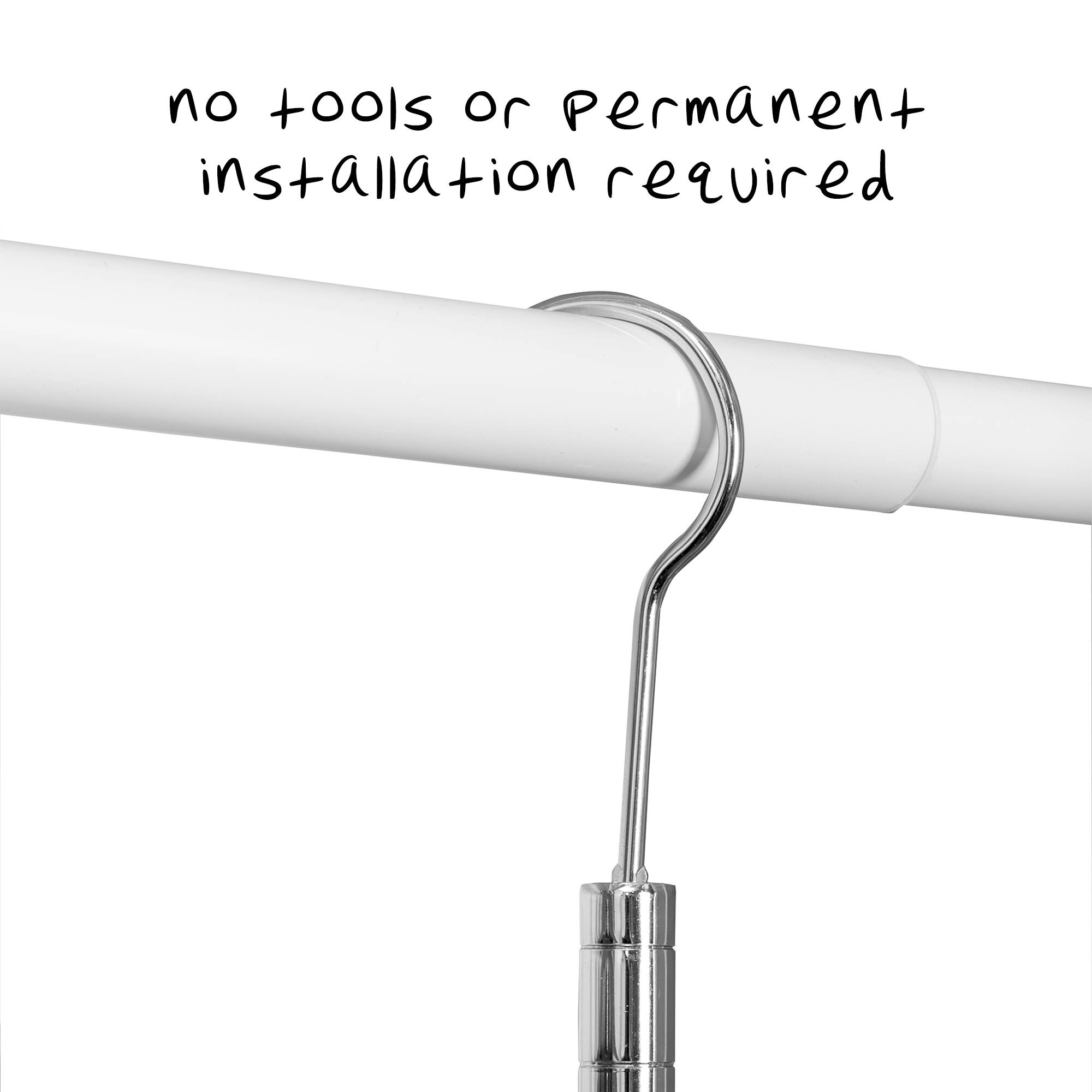 Honey Can Do Chrome Adjustable Hanging Closet Rod