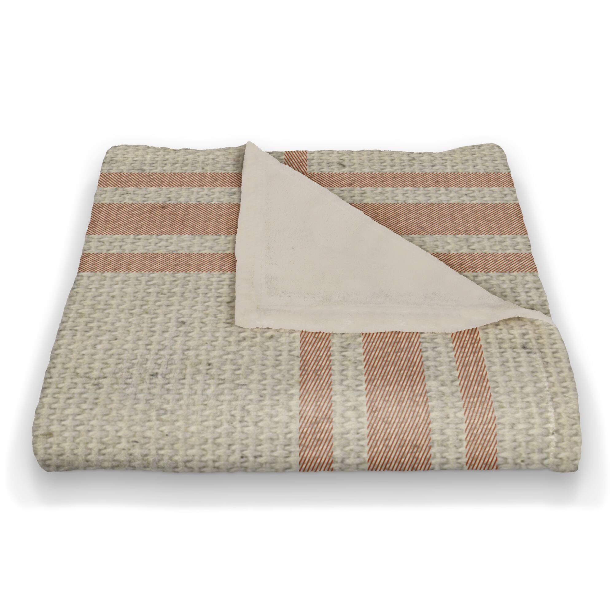 Plaid Border Welcome Fall Fleece Blanket