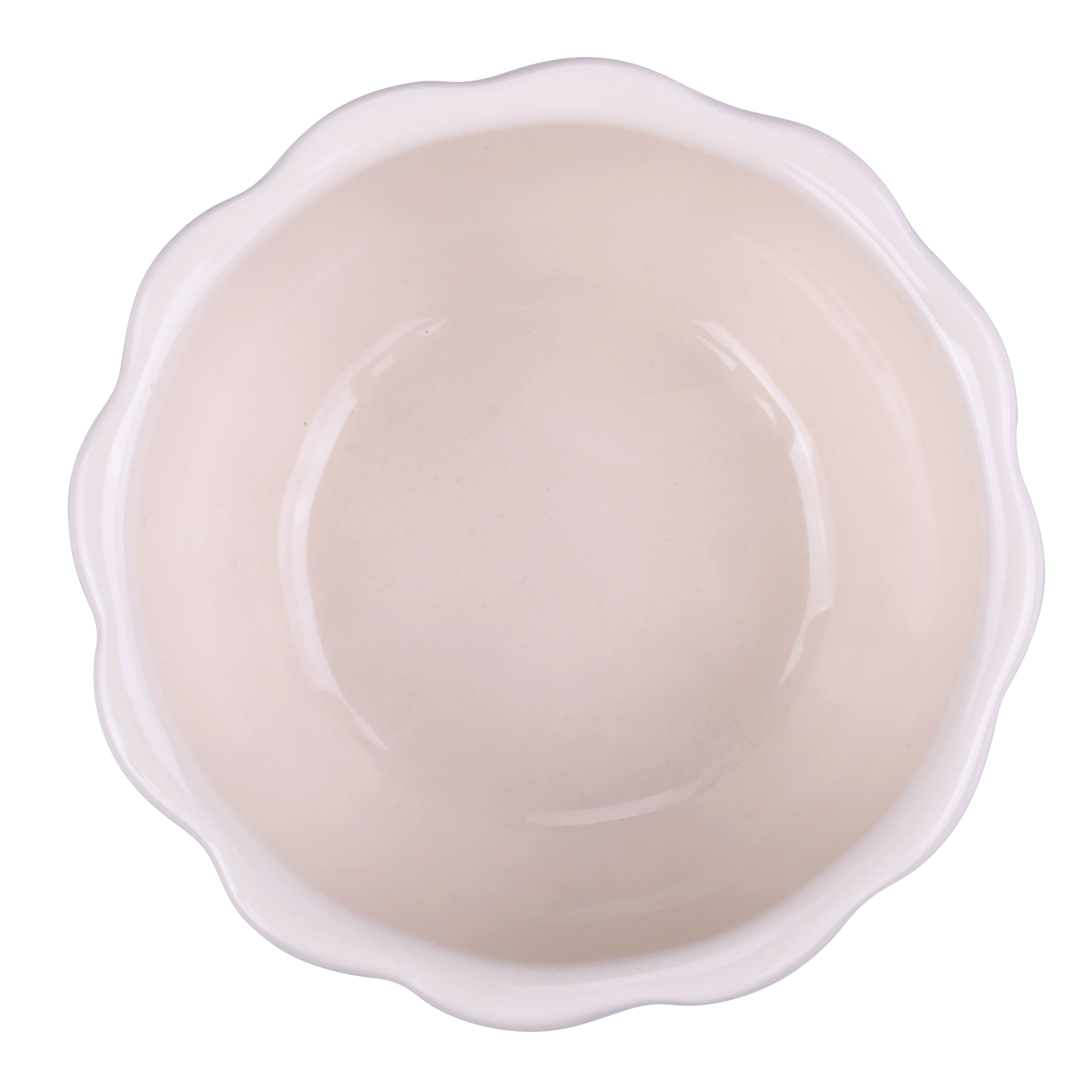 4&#x22; Cream Ceramic Pumpkin Ramekin by Makery&#x2122;