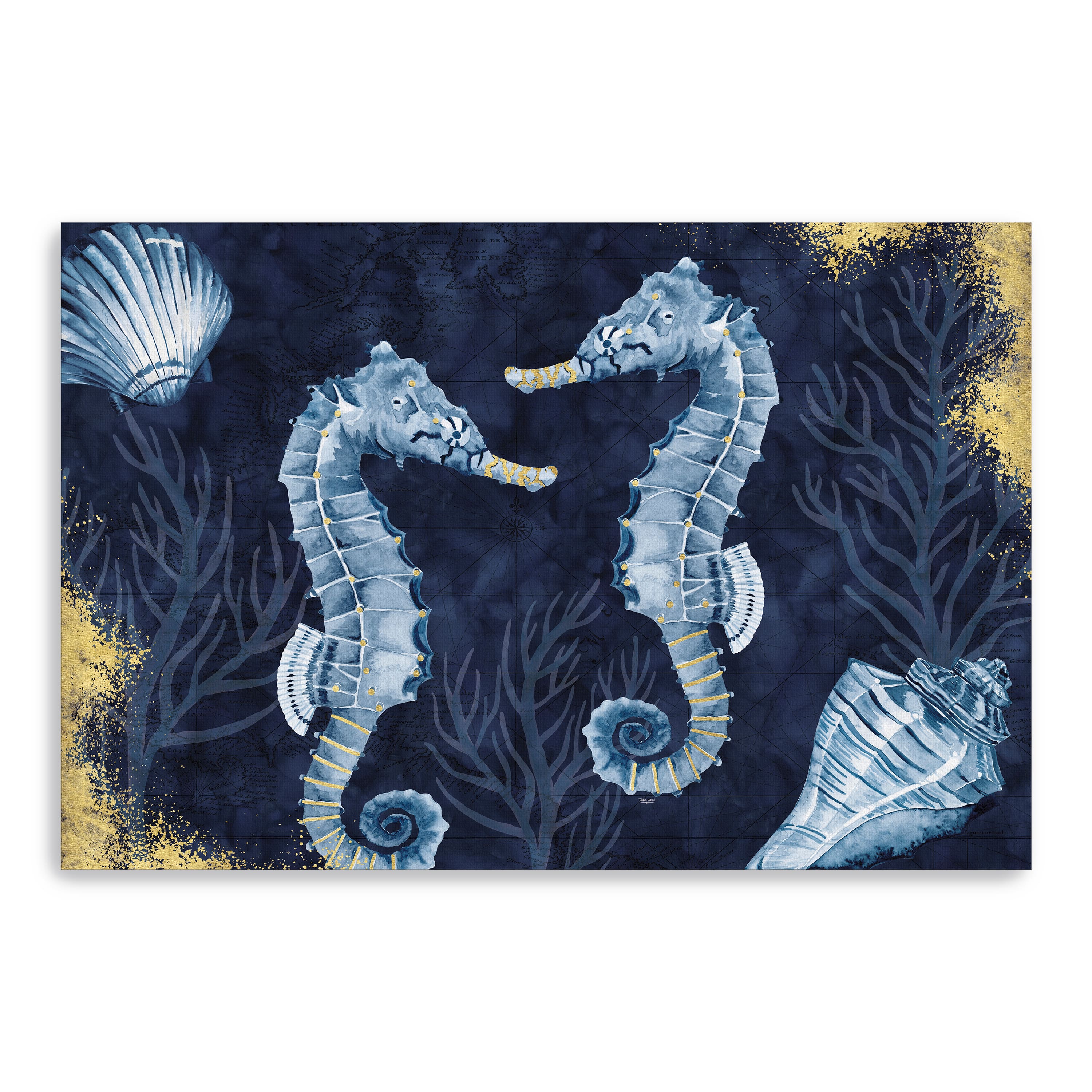 Deep Blue Sea IV On Blue Gold Canvas Giclee By Lumaprints | 48" x 32" | Michaels®