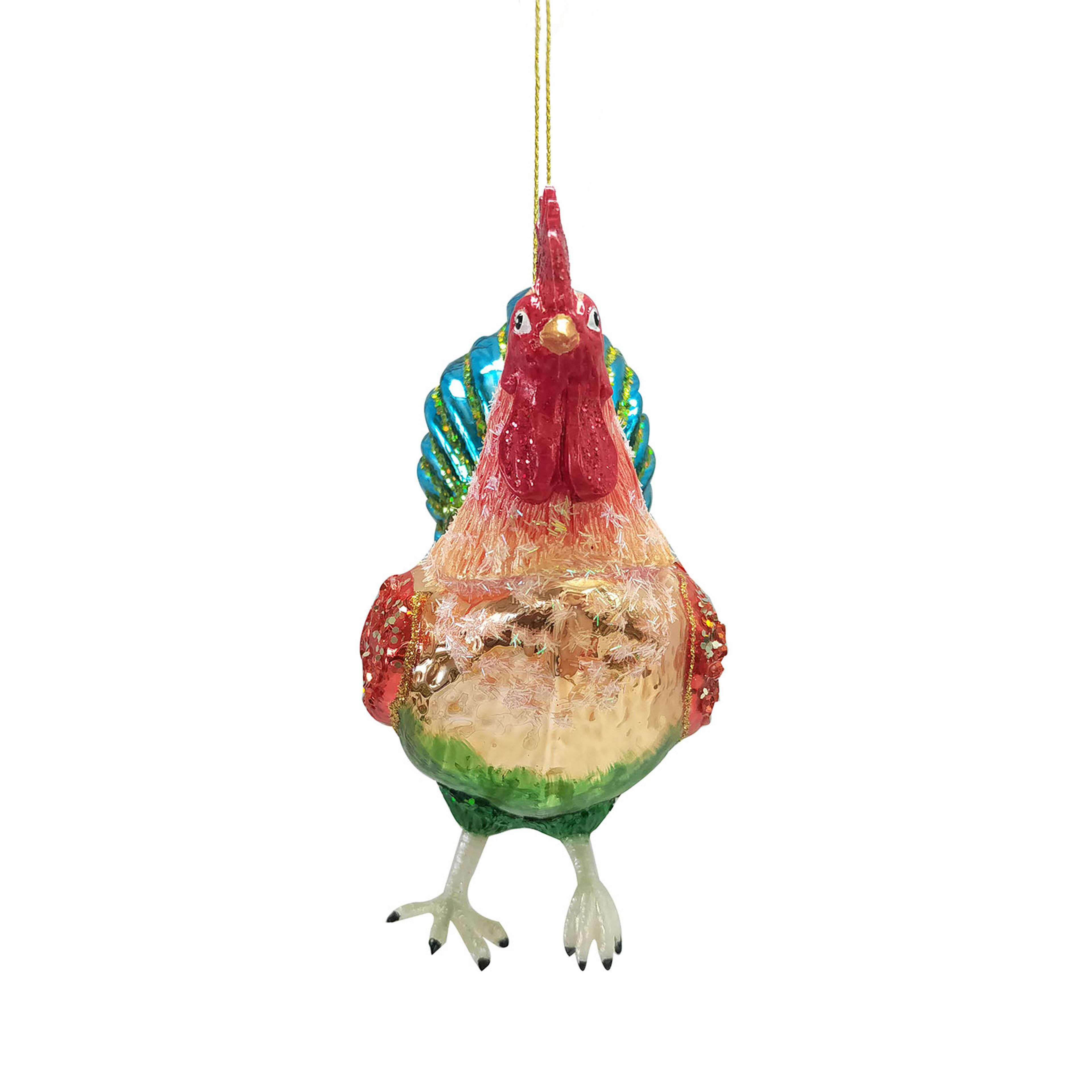 5&#x22; Rooster Glass Ornament by Ashland&#xAE;