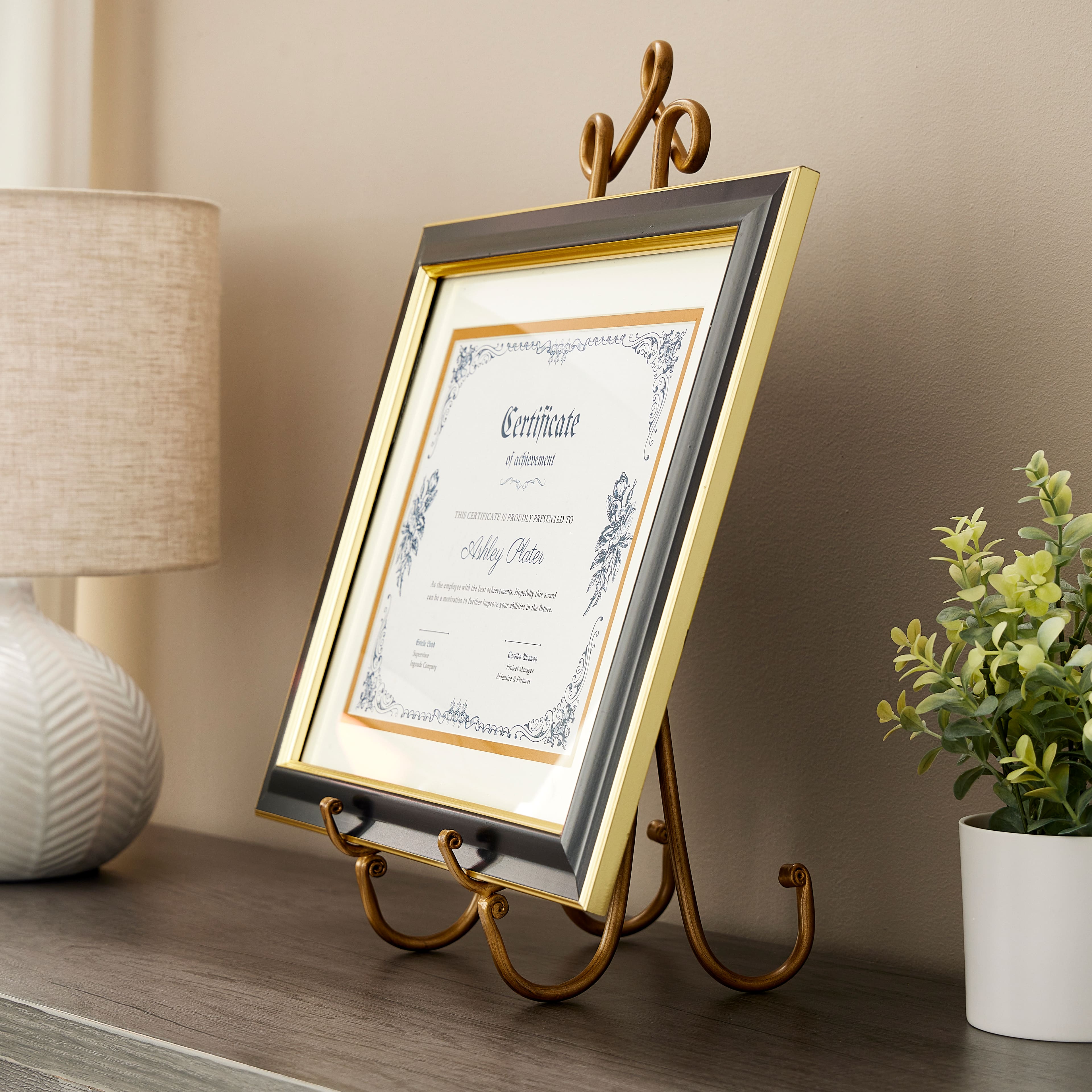 Gold Metal Easel By Studio Décor®