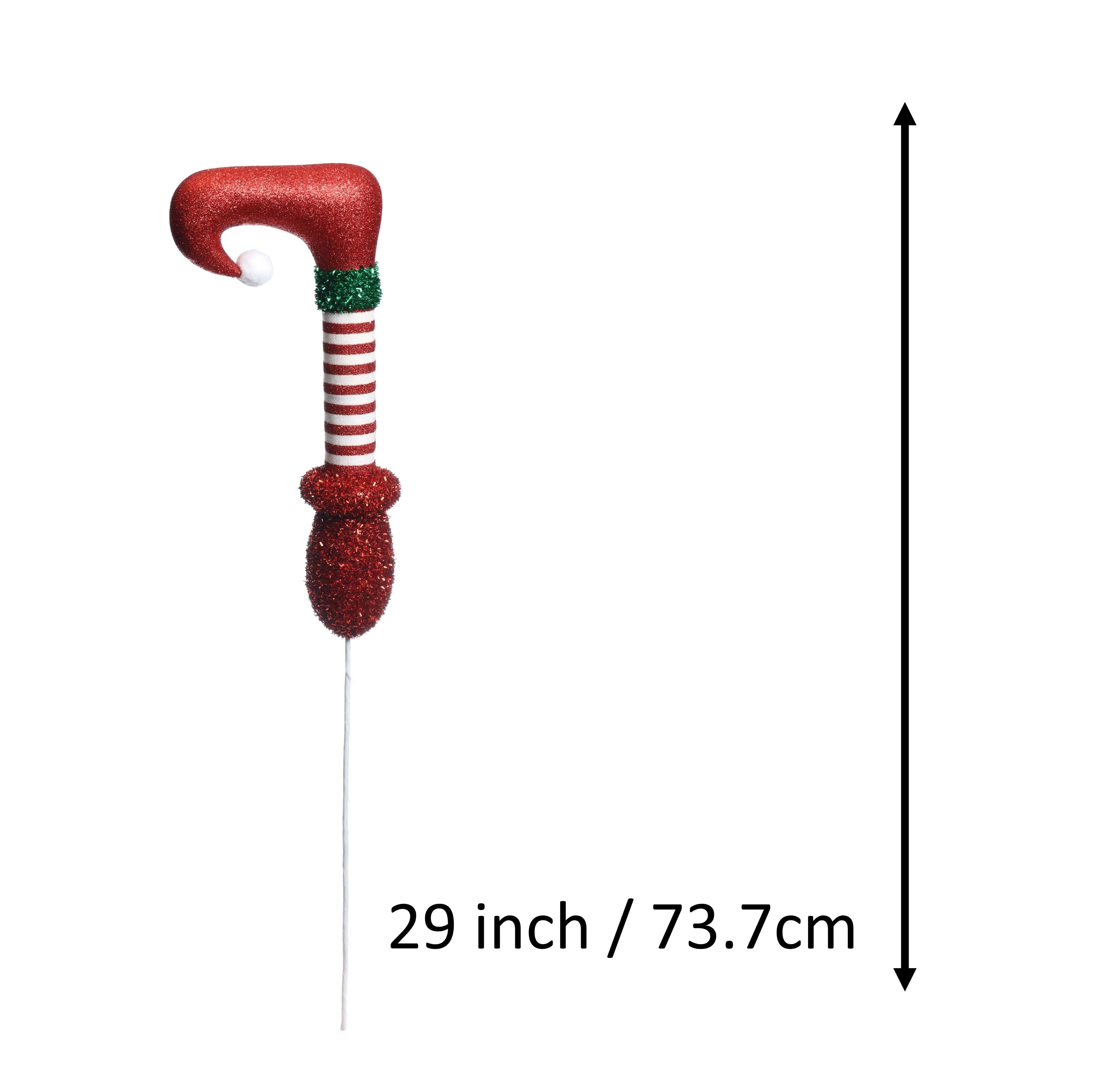29&#x22; Red &#x26; White Elf Leg Stem by Ashland&#xAE;
