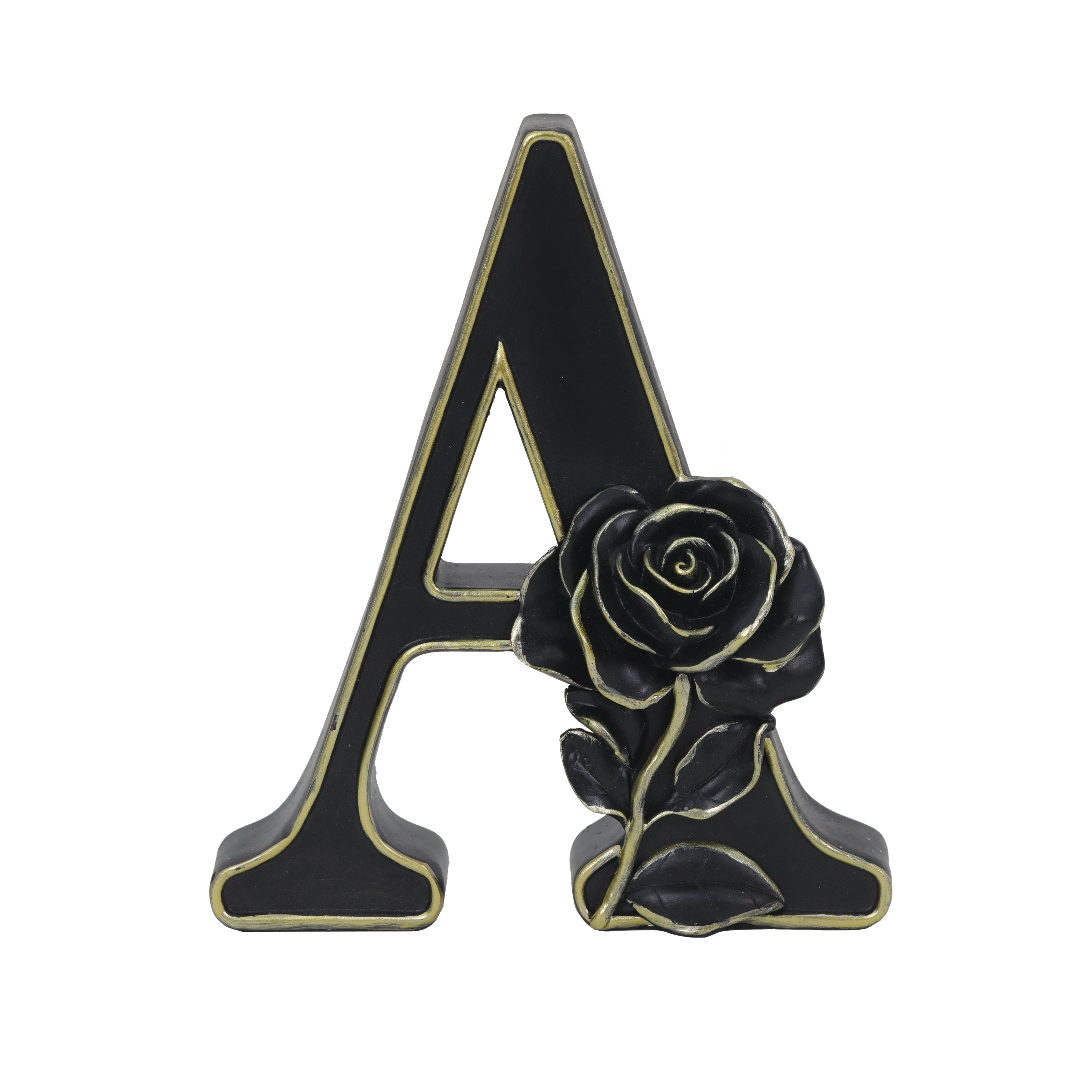 8&#x22; Black Rose Monogram Letter by Ashland&#xAE;