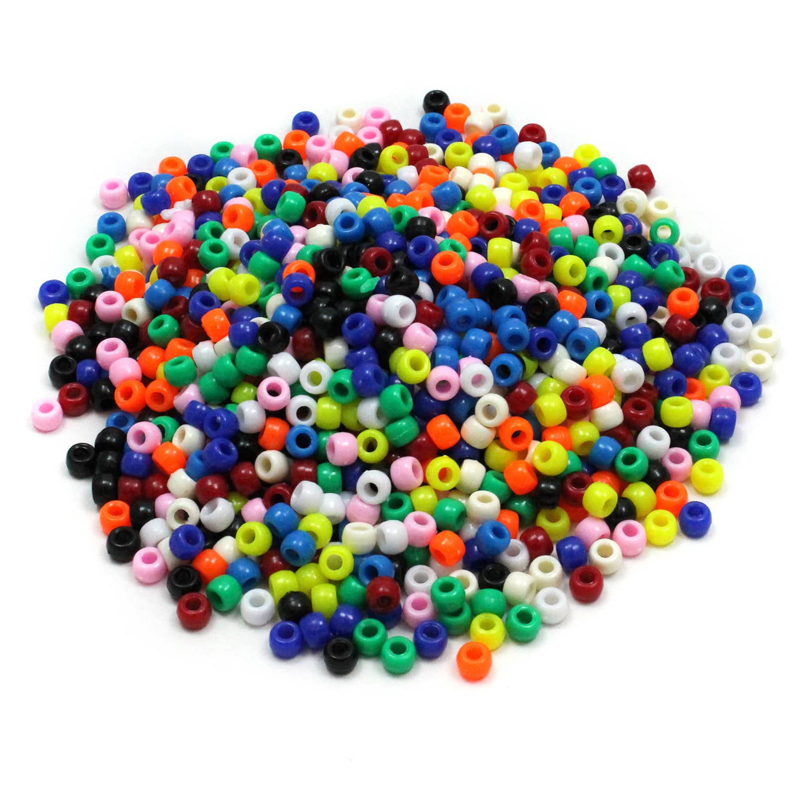 Creativity Street® 9mm Bright Hues Pony Beads, 3 Packs of 1,000
